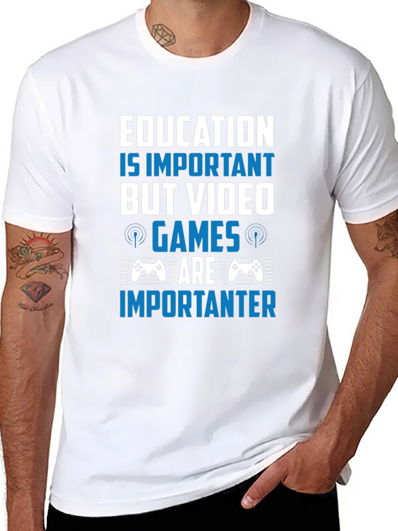 Education vs Video Games T-Shirt