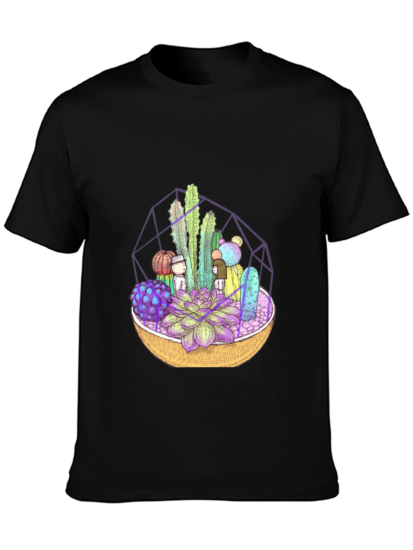 Terrarium Graphic Print Black T-Shirt