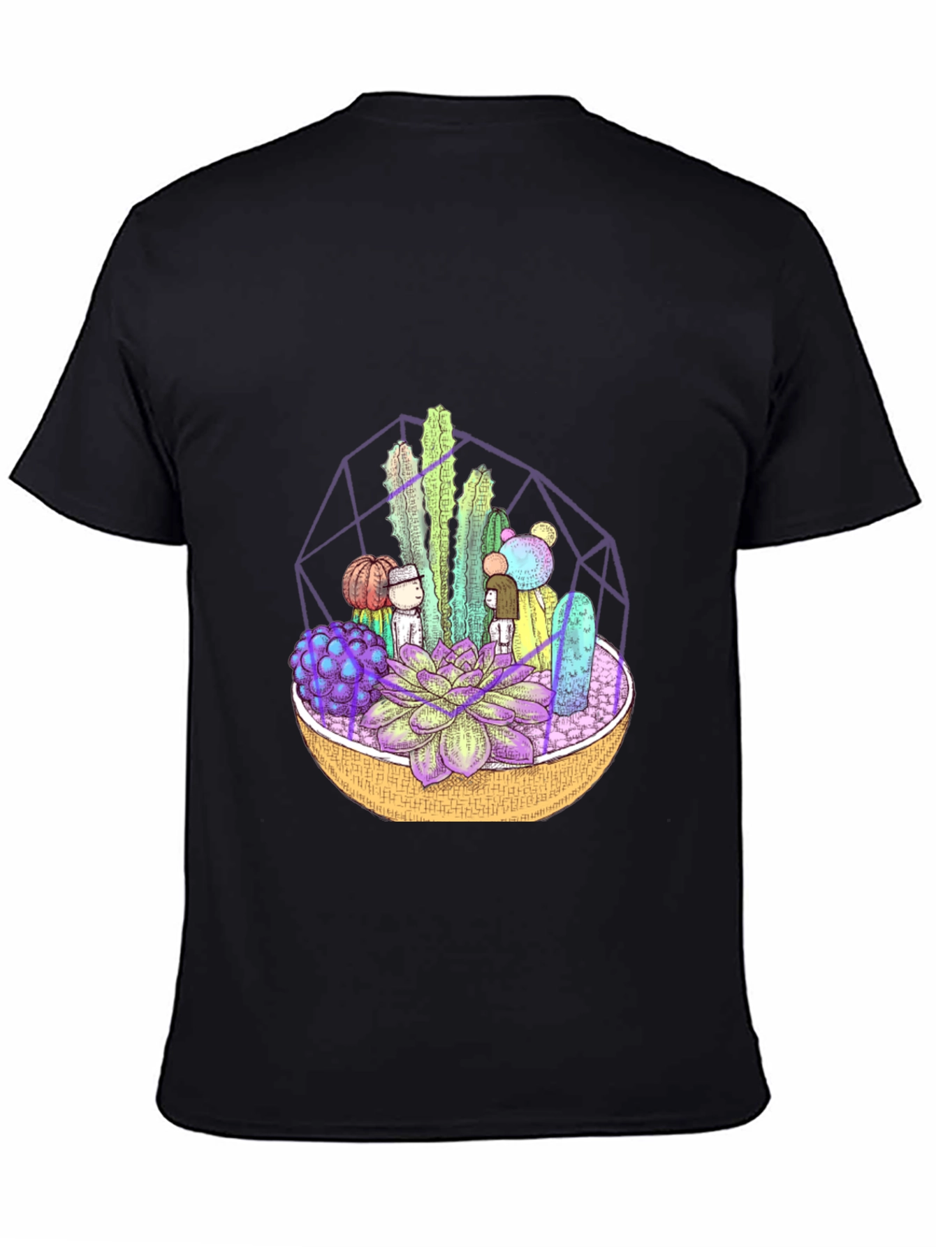 Terrarium Graphic Print Black T-Shirt