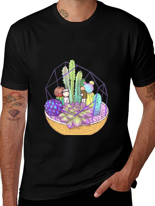 Terrarium Graphic Print Black T-Shirt