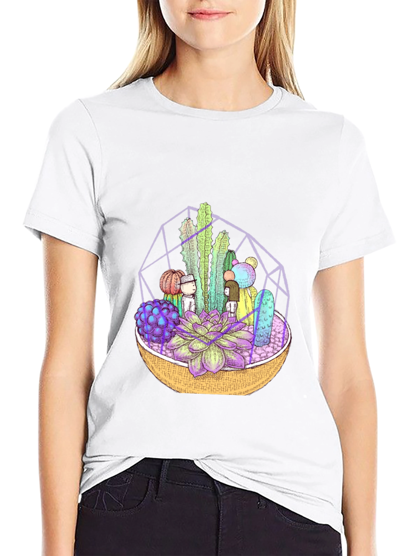 Terrarium Graphic Print Black T-Shirt