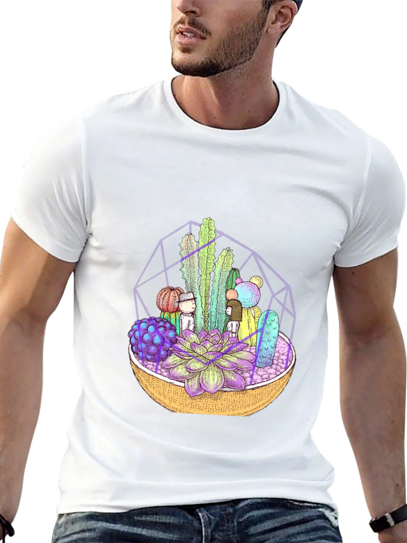 Terrarium Graphic Print Black T-Shirt