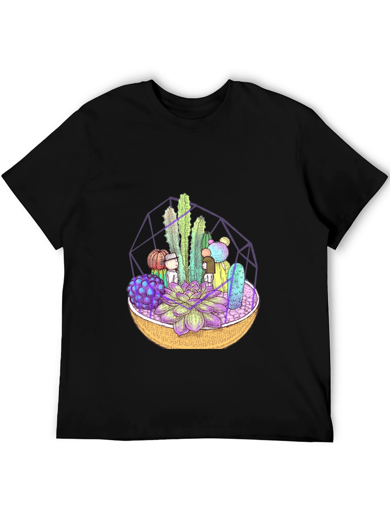 Terrarium Graphic Print Black T-Shirt