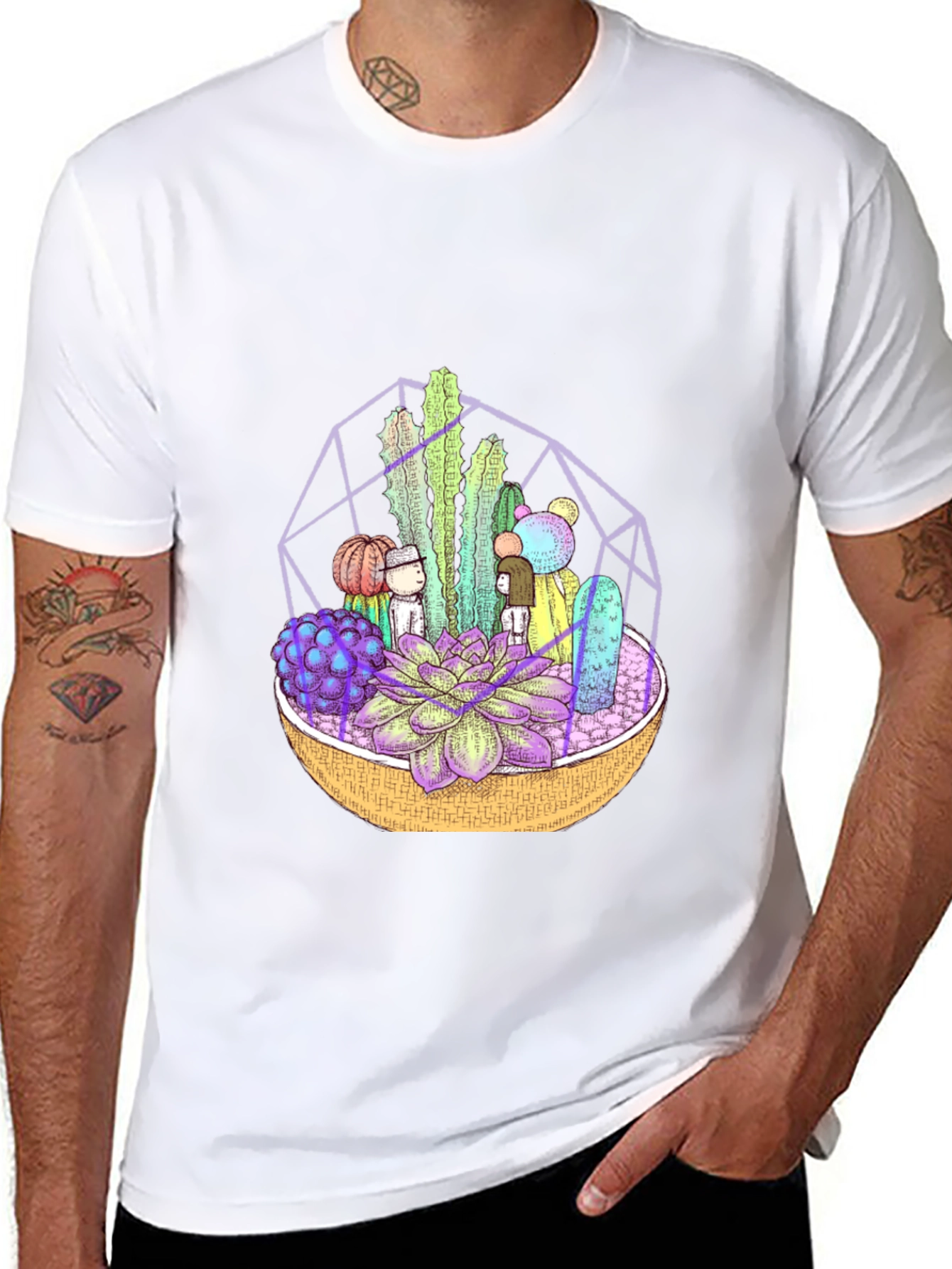 Terrarium Graphic Print Black T-Shirt