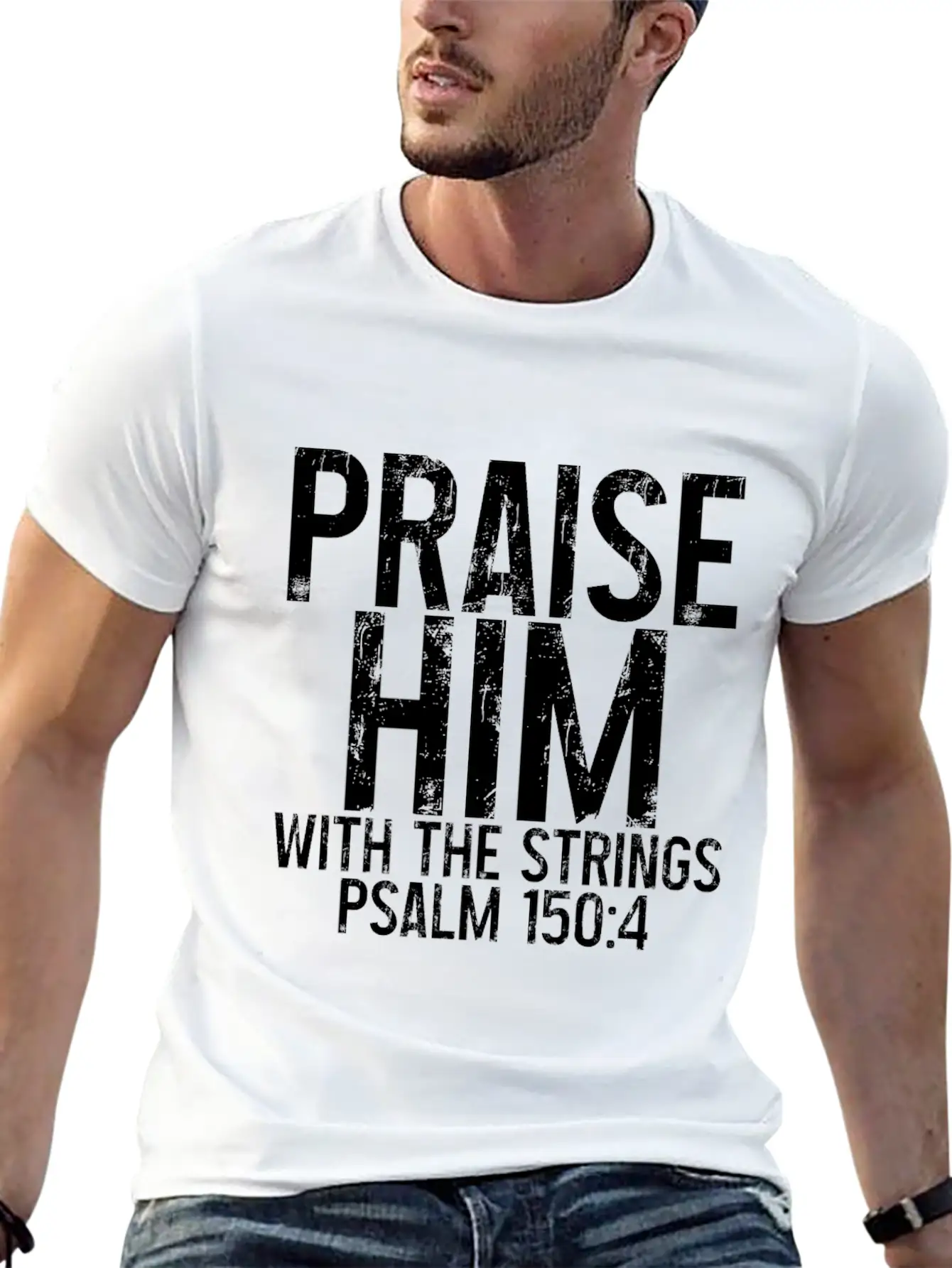 Praise Him With The Strings 3 Timeless Short Sleeve Tee – Comfy And Minimalist Design