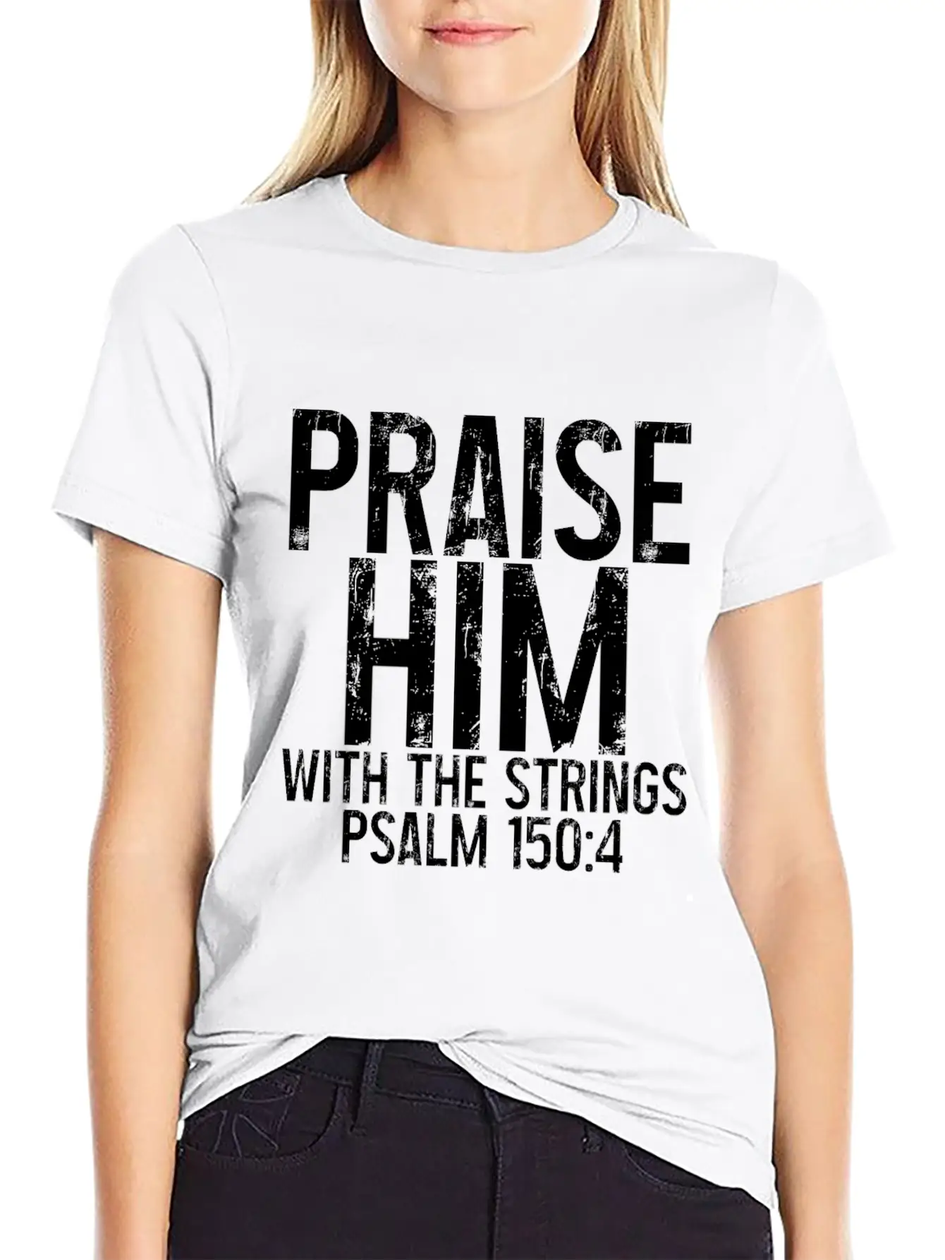 Praise Him With The Strings 3 Timeless Short Sleeve Tee – Comfy And Minimalist Design