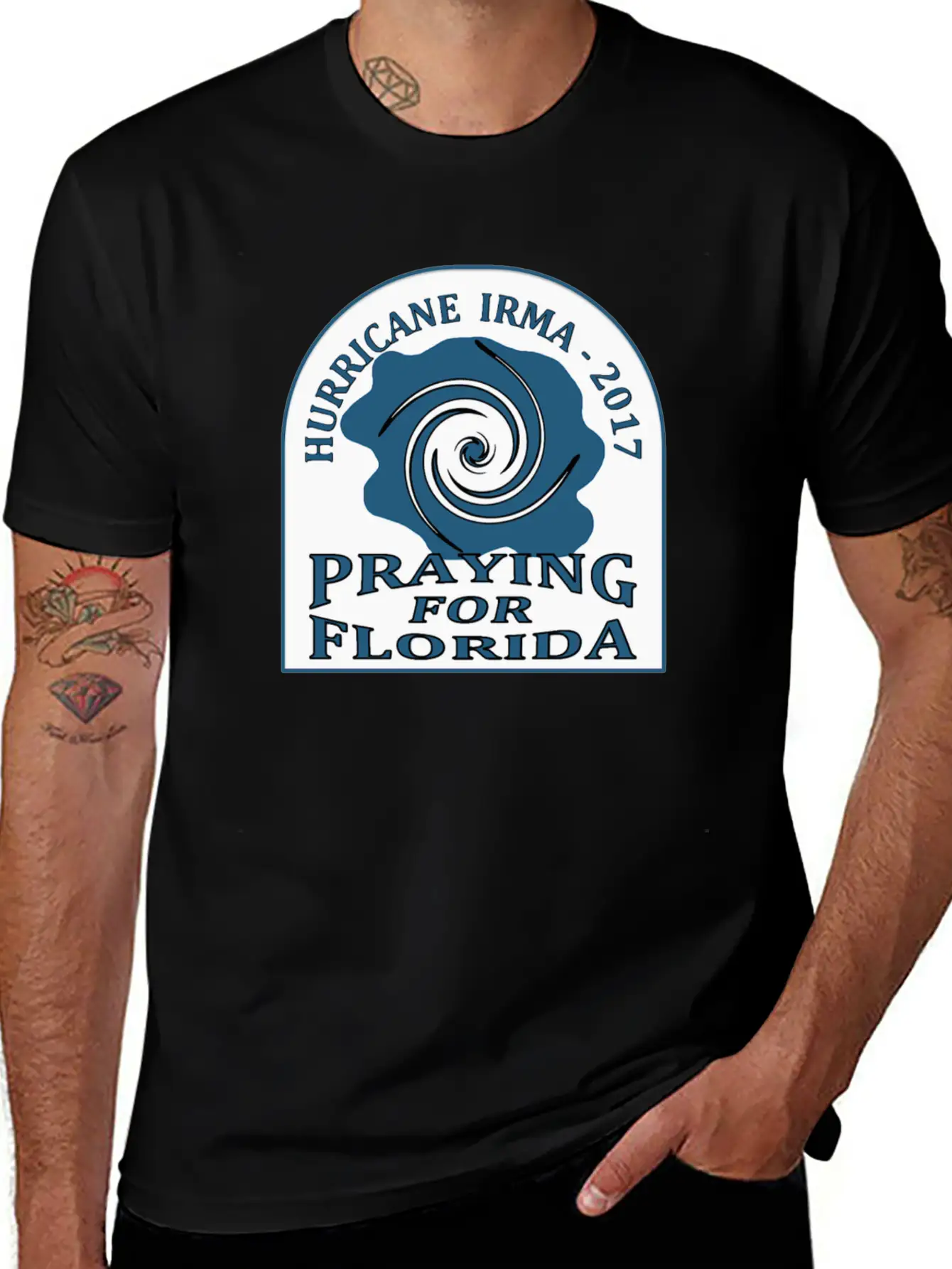 Praying For Florida Hurricane Irma 2017 Essential Unisex Summer Tee – Soft Cotton Casual Fit