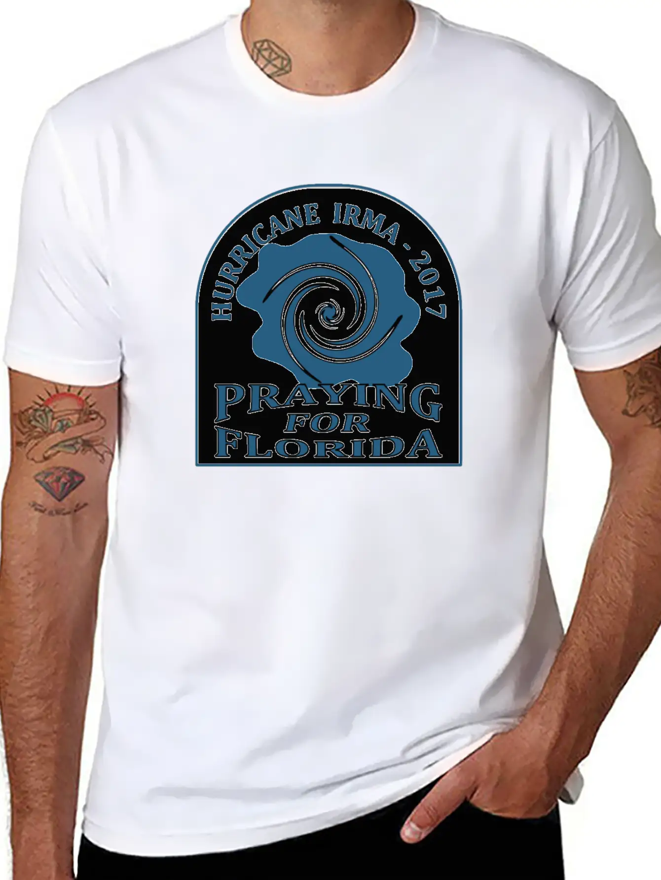 Praying For Florida Hurricane Irma 2017 Essential Unisex Summer Tee – Soft Cotton Casual Fit