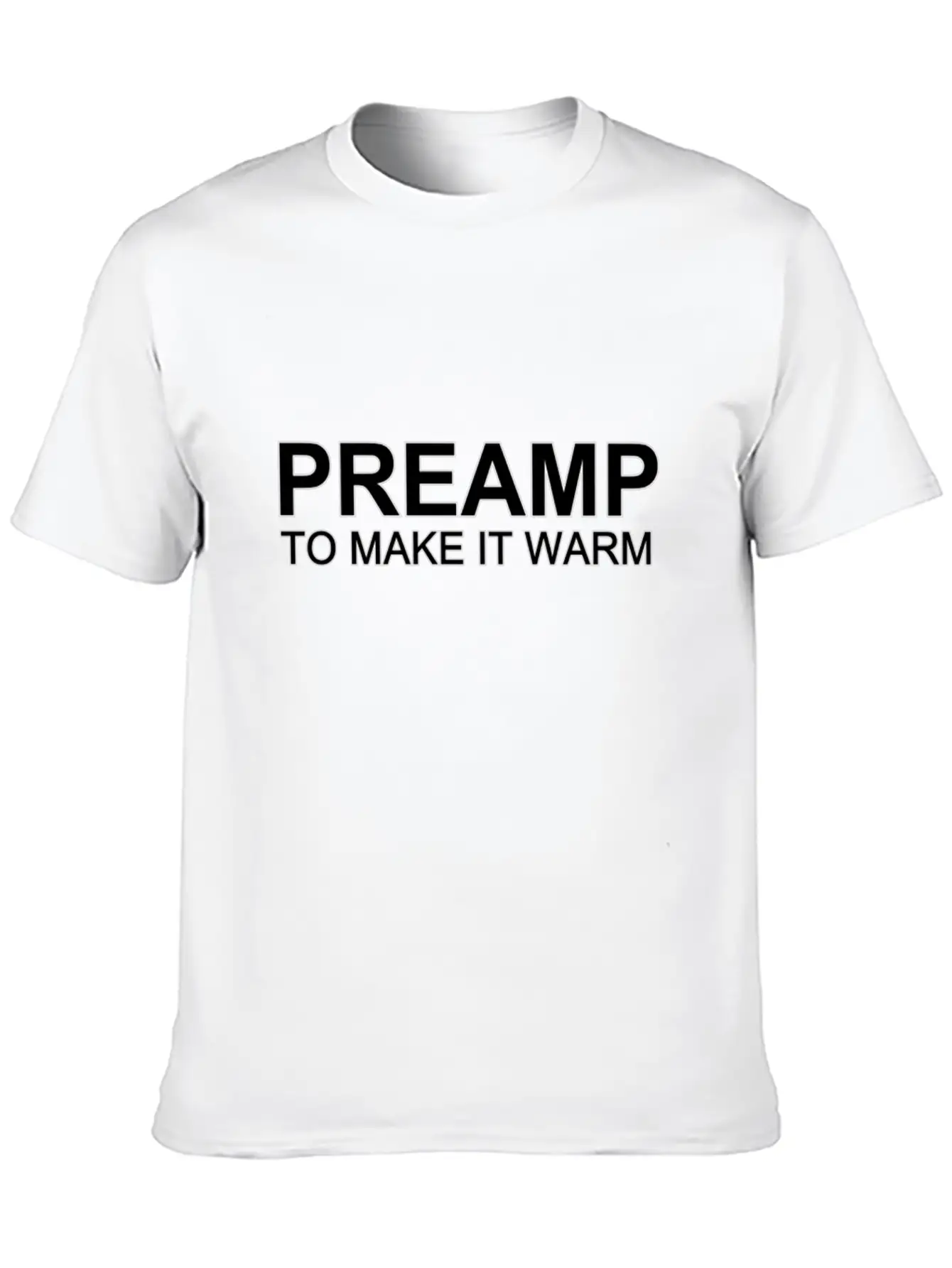 ‏‏‏‏‏‏Preamp Black Unisex Casual T-Shirt – Clean Design For Daily Comfort