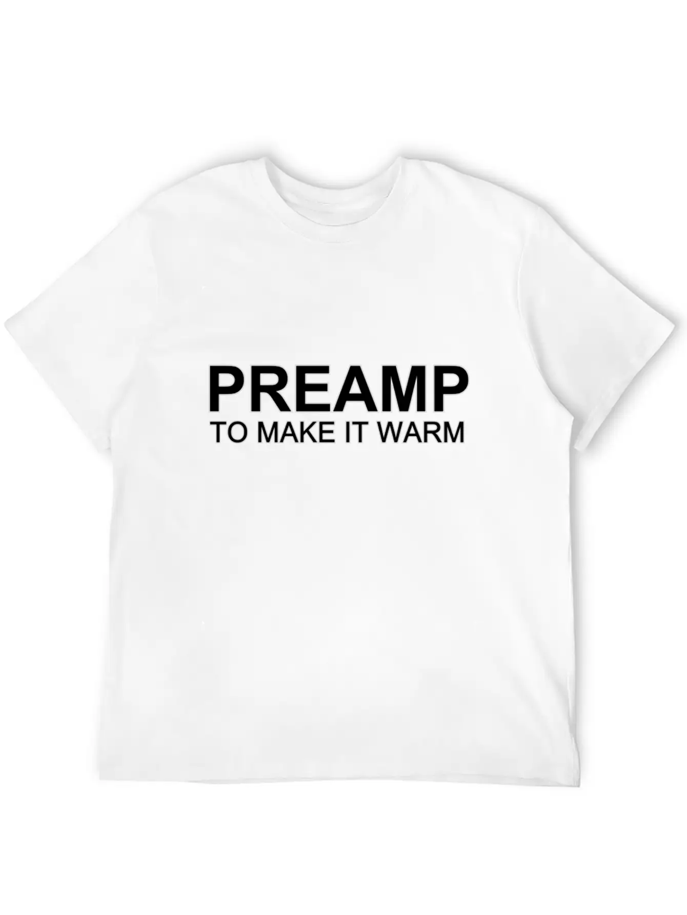 ‏‏‏‏‏‏Preamp Black Unisex Casual T-Shirt – Clean Design For Daily Comfort