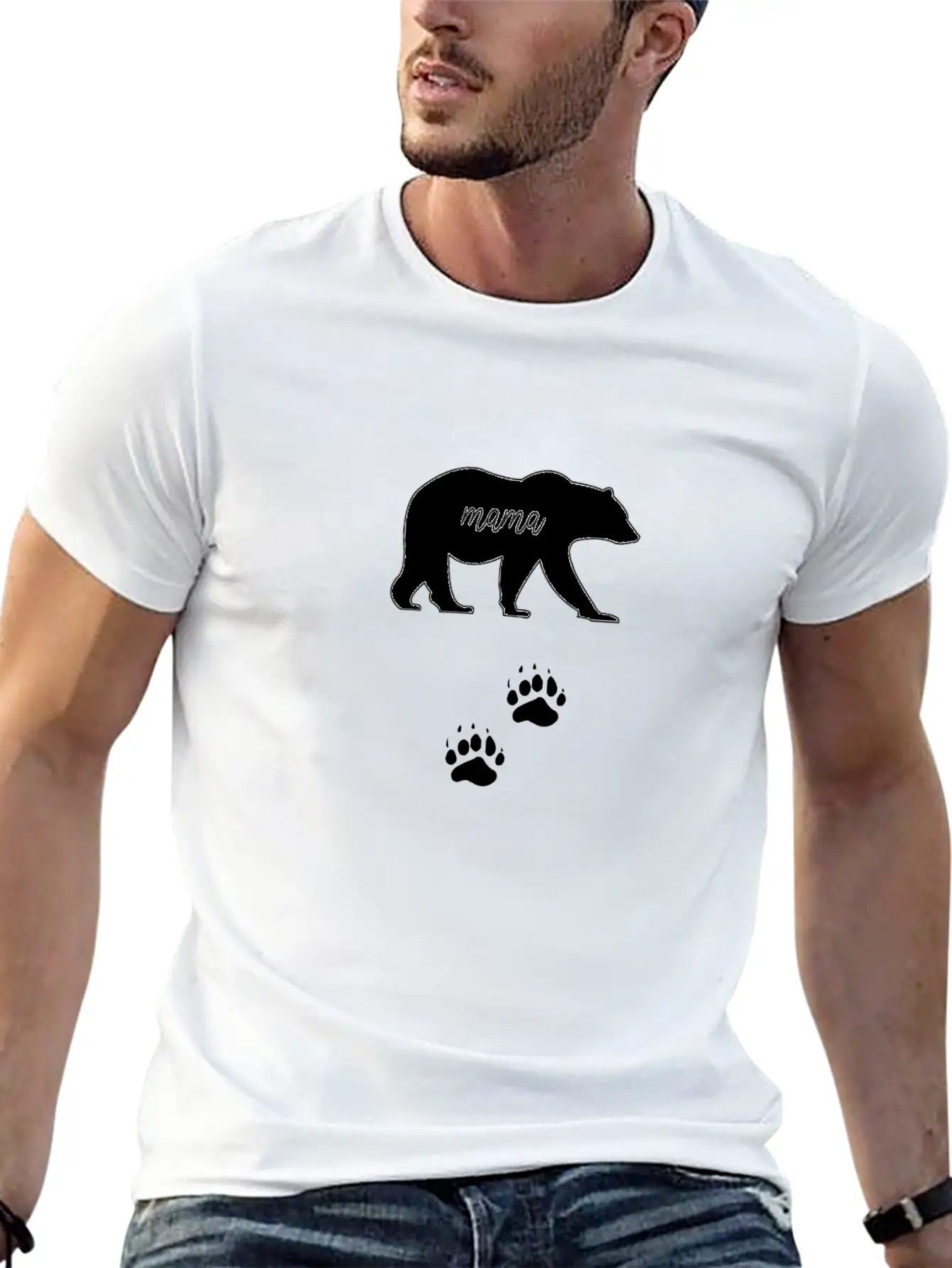 Pregnancy Announcement For Pregnant Mama With Bear Comfortable Minimalist Graphic Tee – Summer Style Essential