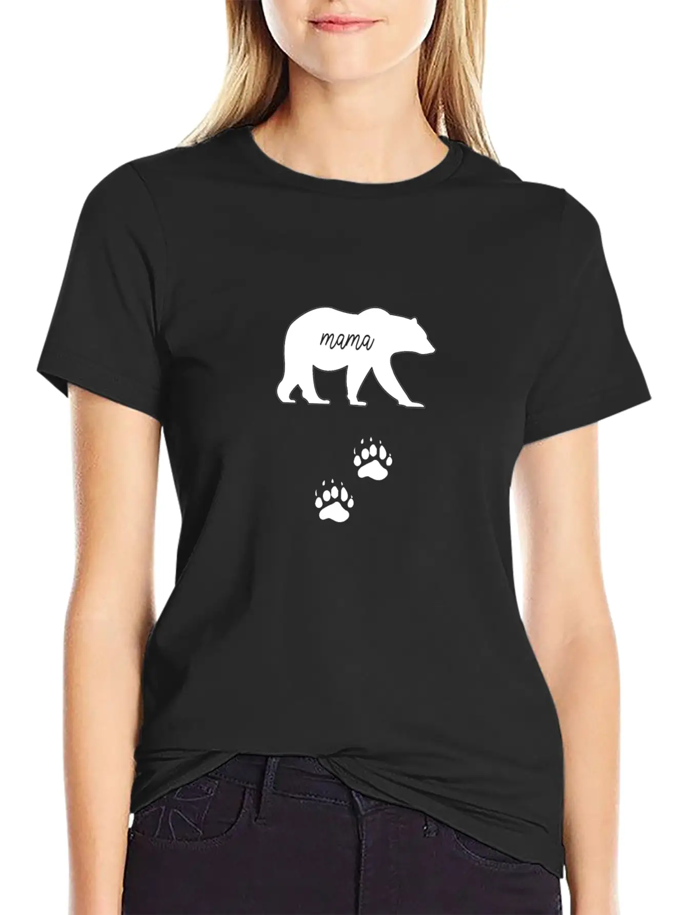 Pregnancy Announcement For Pregnant Mama With Bear Comfortable Minimalist Graphic Tee – Summer Style Essential