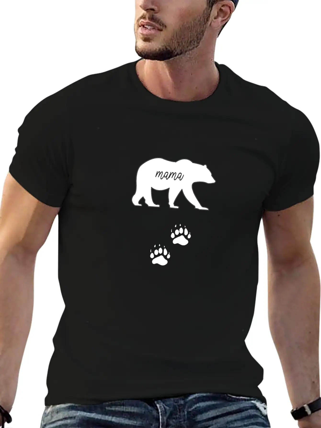 Pregnancy Announcement For Pregnant Mama With Bear Comfortable Minimalist Graphic Tee – Summer Style Essential