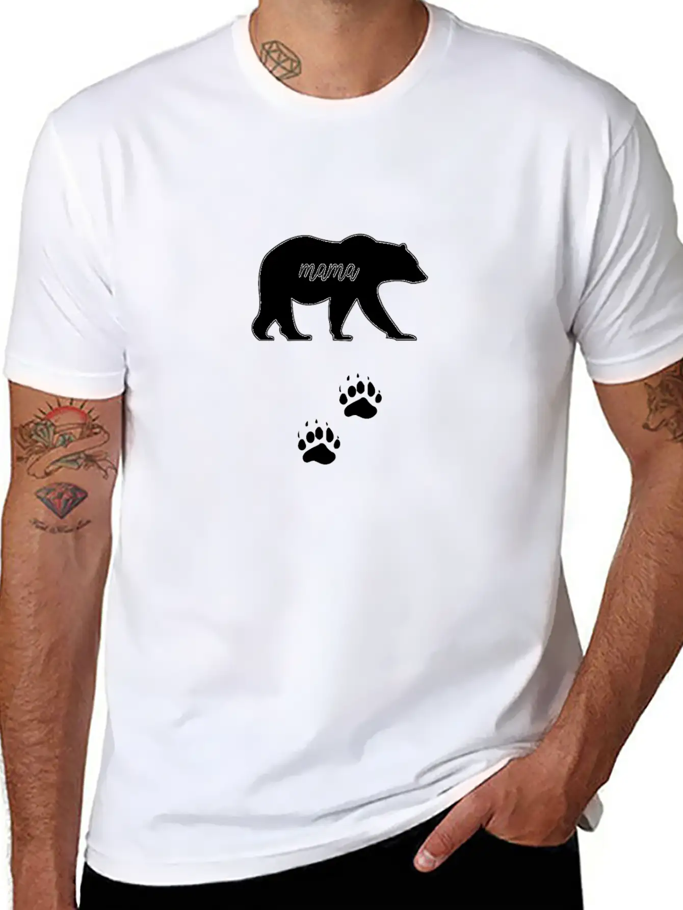 Pregnancy Announcement For Pregnant Mama With Bear Comfortable Minimalist Graphic Tee – Summer Style Essential
