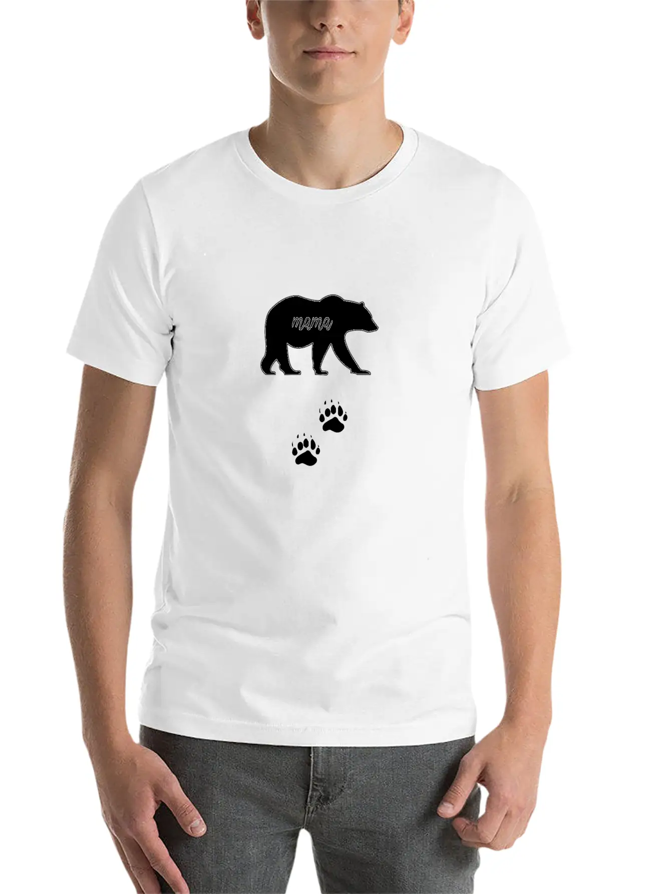 Pregnancy Announcement For Pregnant Mama With Bear Comfortable Minimalist Graphic Tee – Summer Style Essential
