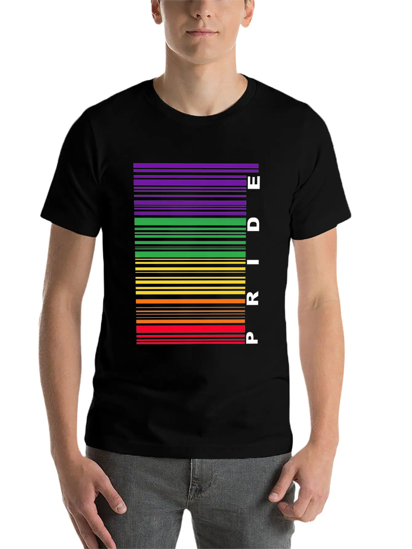 Pride Barcode Unisex Short Sleeve Soft Cotton T-Shirt – Casual Everyday Wear
