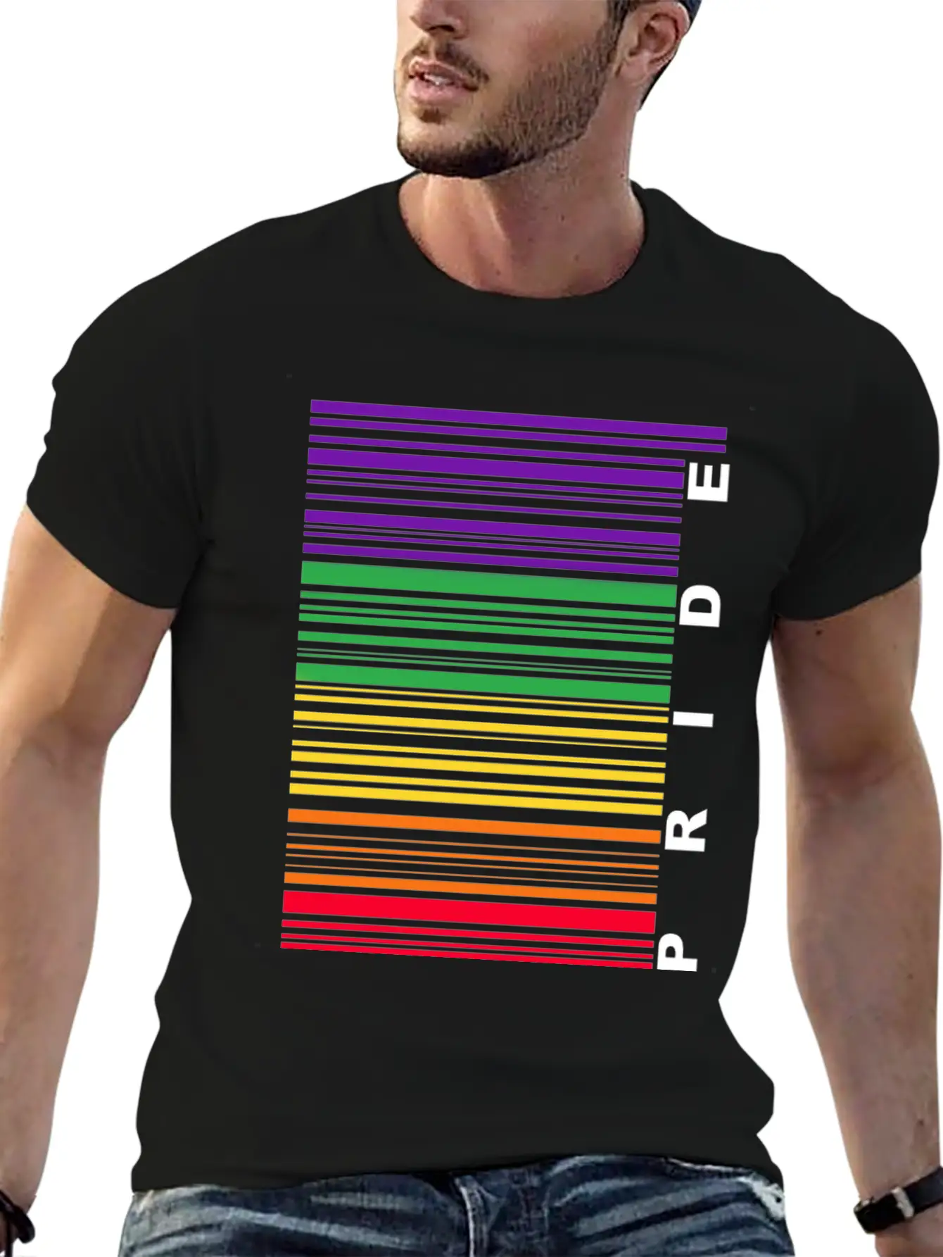 Pride Barcode Unisex Short Sleeve Soft Cotton T-Shirt – Casual Everyday Wear