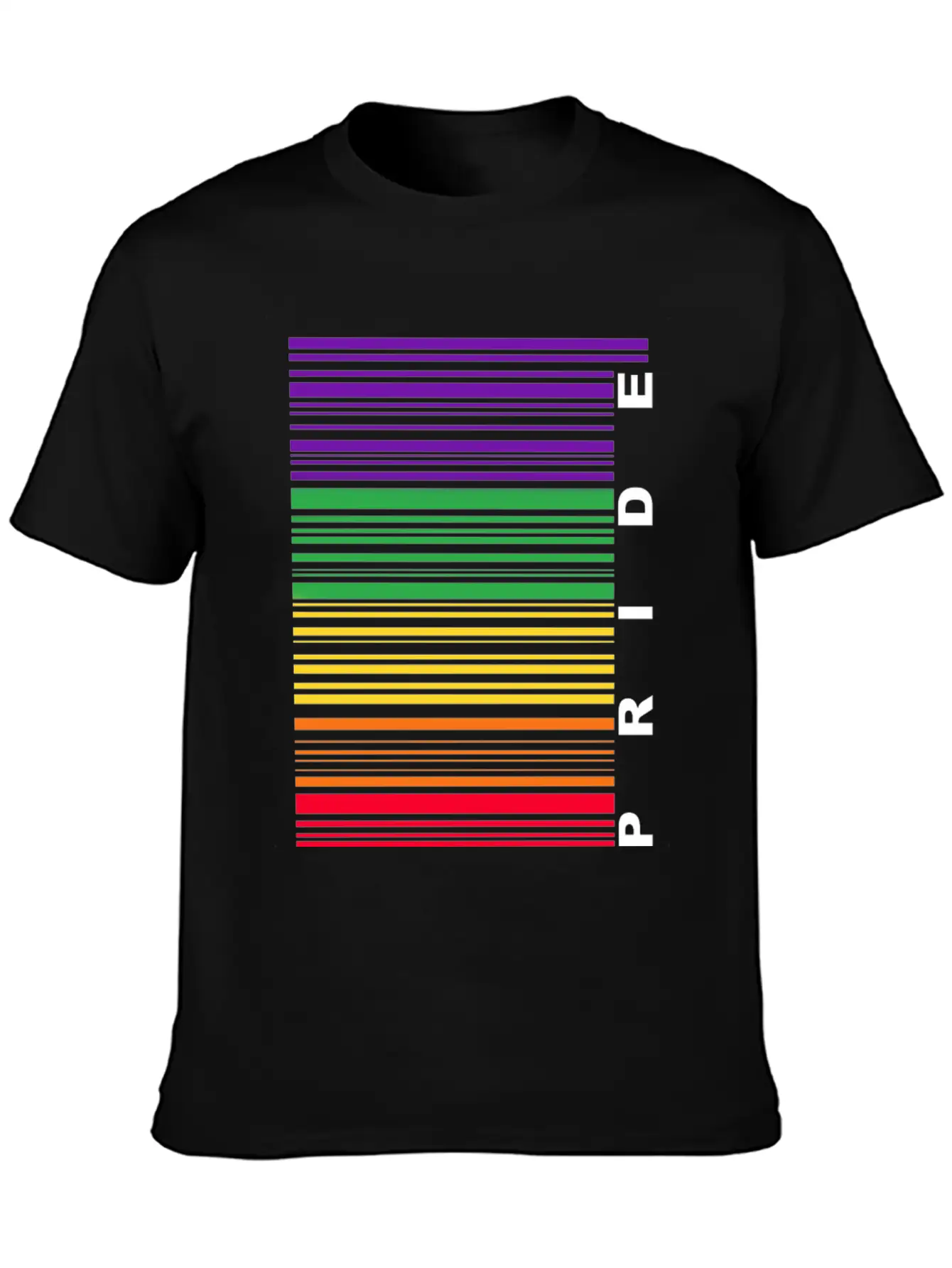 Pride Barcode Unisex Short Sleeve Soft Cotton T-Shirt – Casual Everyday Wear