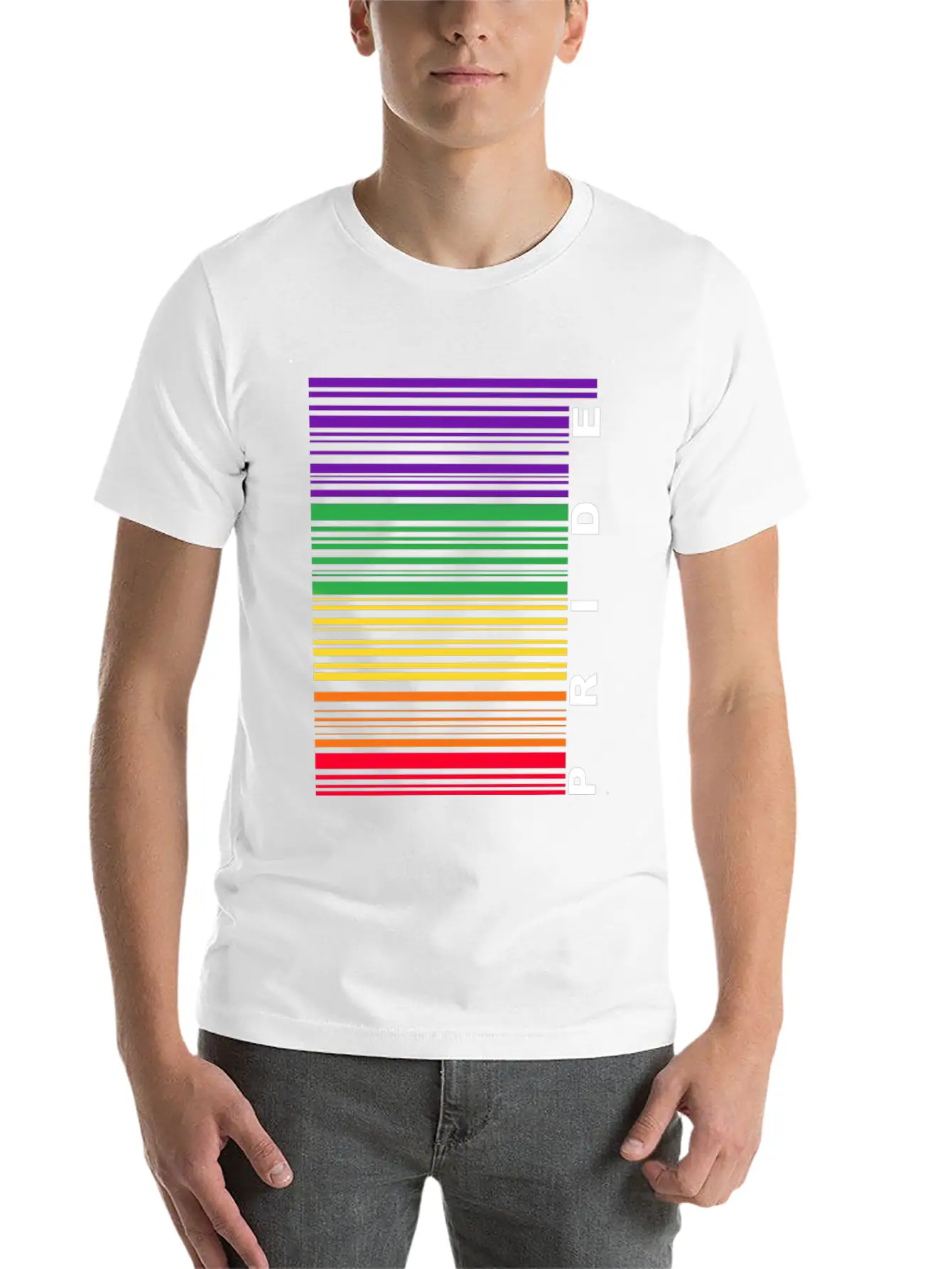 Pride Barcode Unisex Short Sleeve Soft Cotton T-Shirt – Casual Everyday Wear