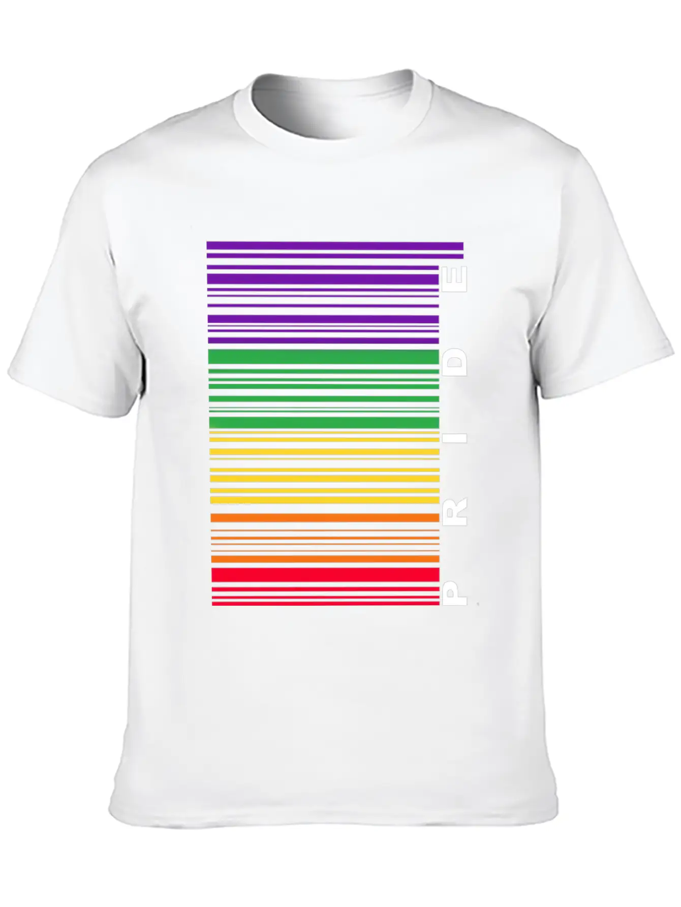 Pride Barcode Unisex Short Sleeve Soft Cotton T-Shirt – Casual Everyday Wear