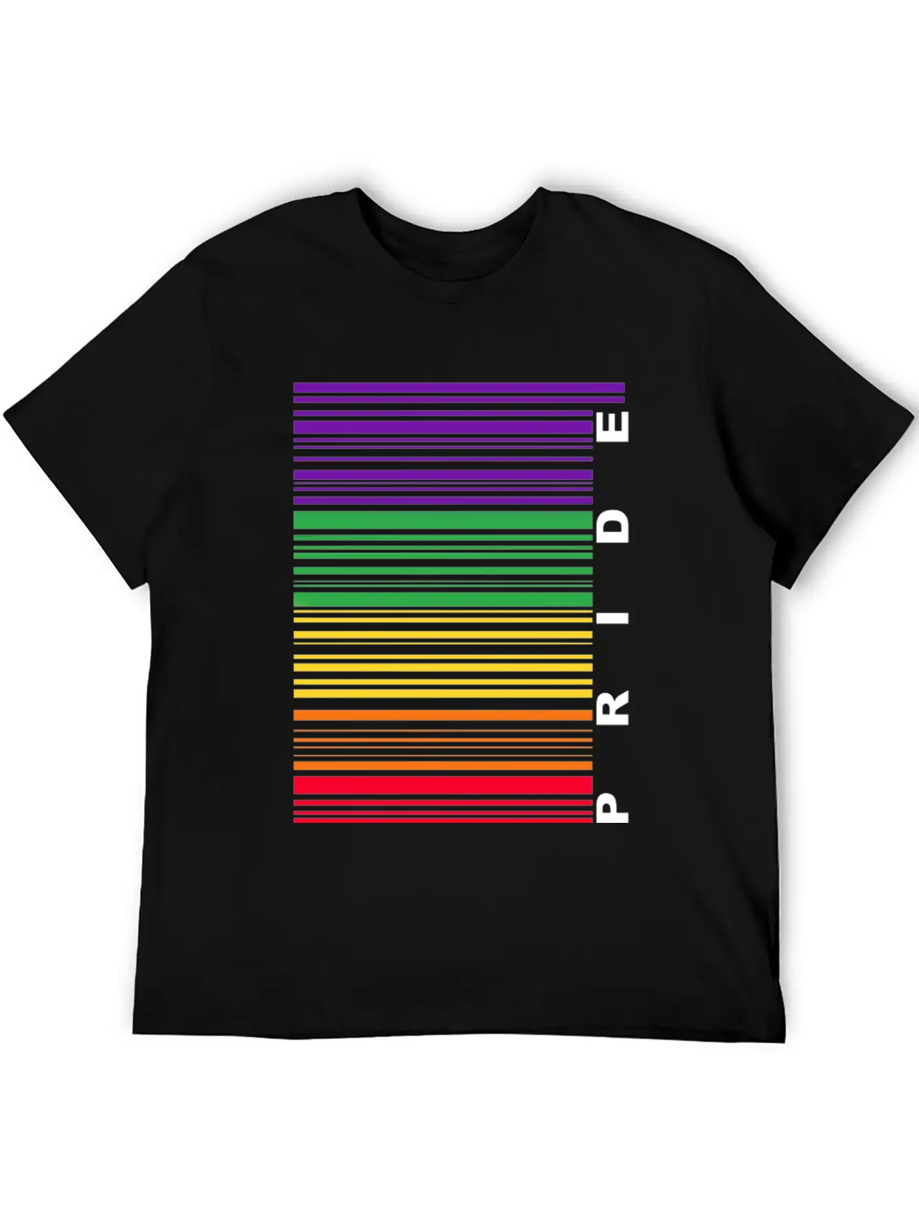 Pride Barcode Unisex Short Sleeve Soft Cotton T-Shirt – Casual Everyday Wear