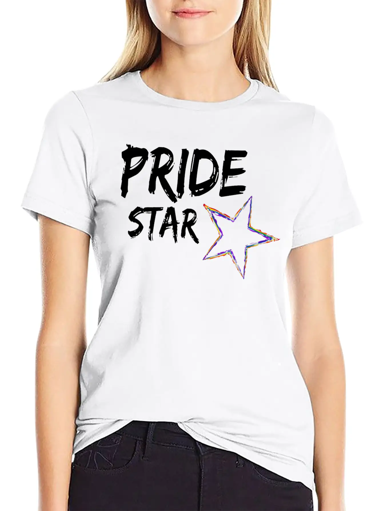 Pride Star LGBT Gay Pride Queer CSD Rainbow Timeless Short Sleeve Tee – Comfy And Minimalist Design