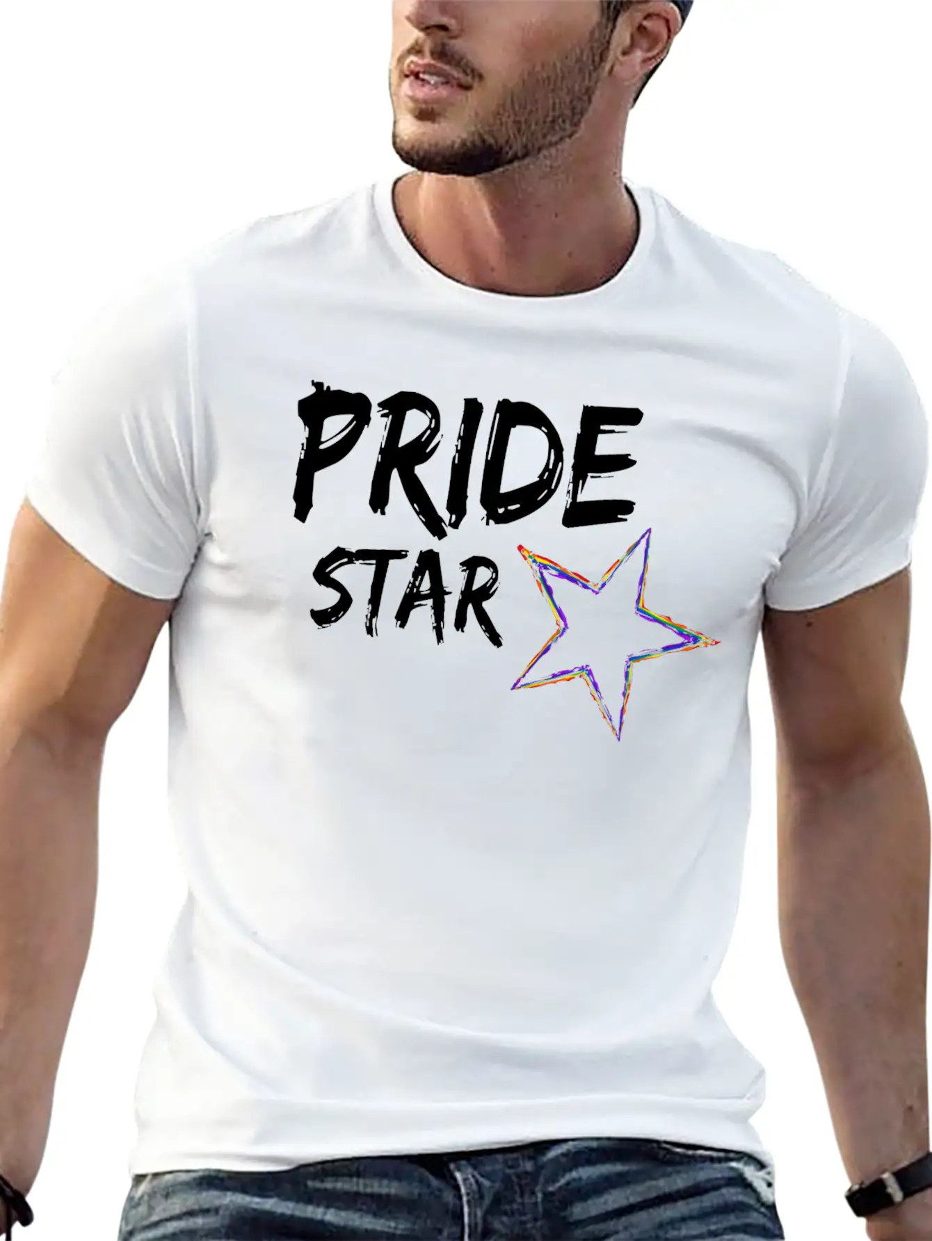 Pride Star LGBT Gay Pride Queer CSD Rainbow Timeless Short Sleeve Tee – Comfy And Minimalist Design