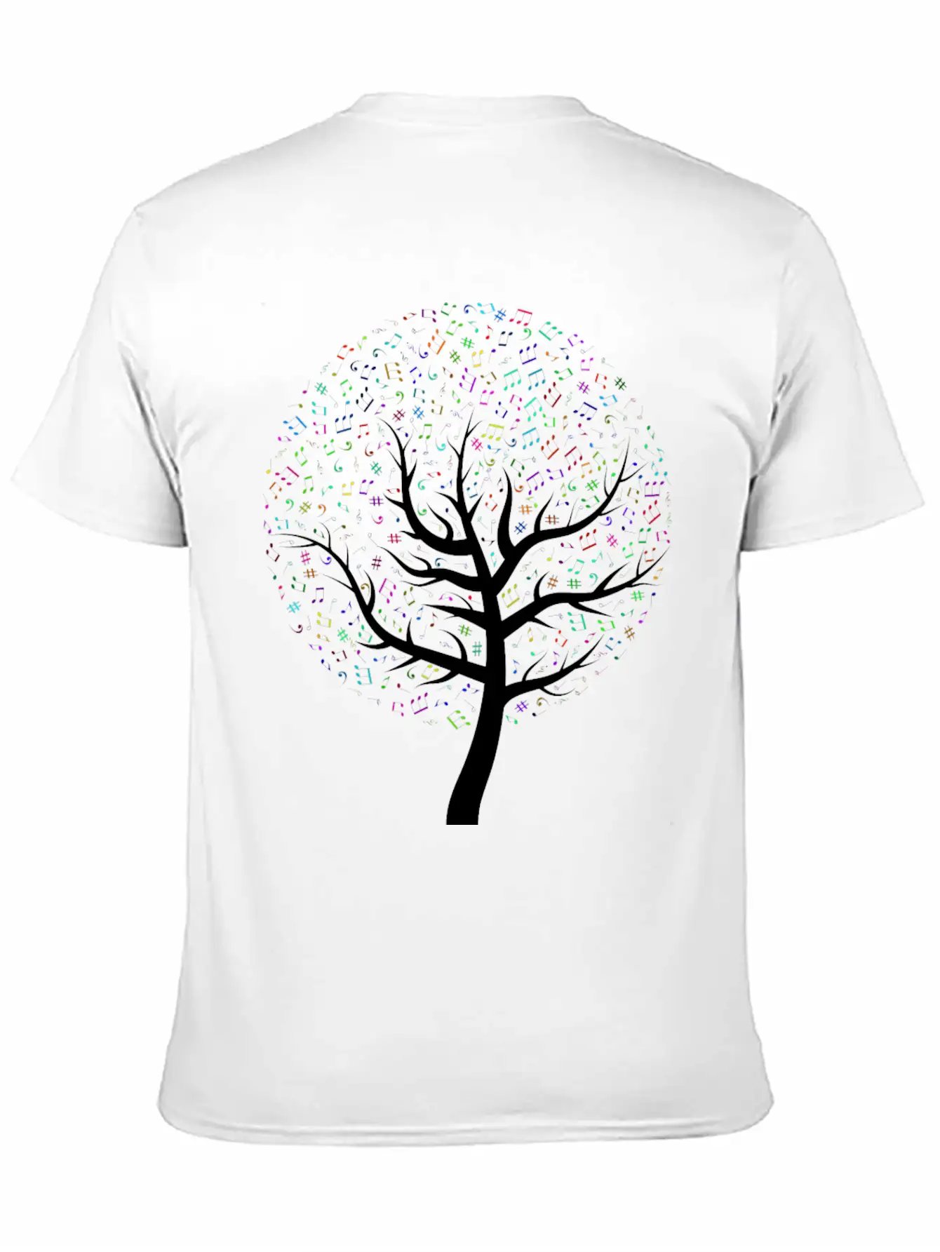 Prismatic Music Tree Timeless Short Sleeve Tee – Comfy And Minimalist Design