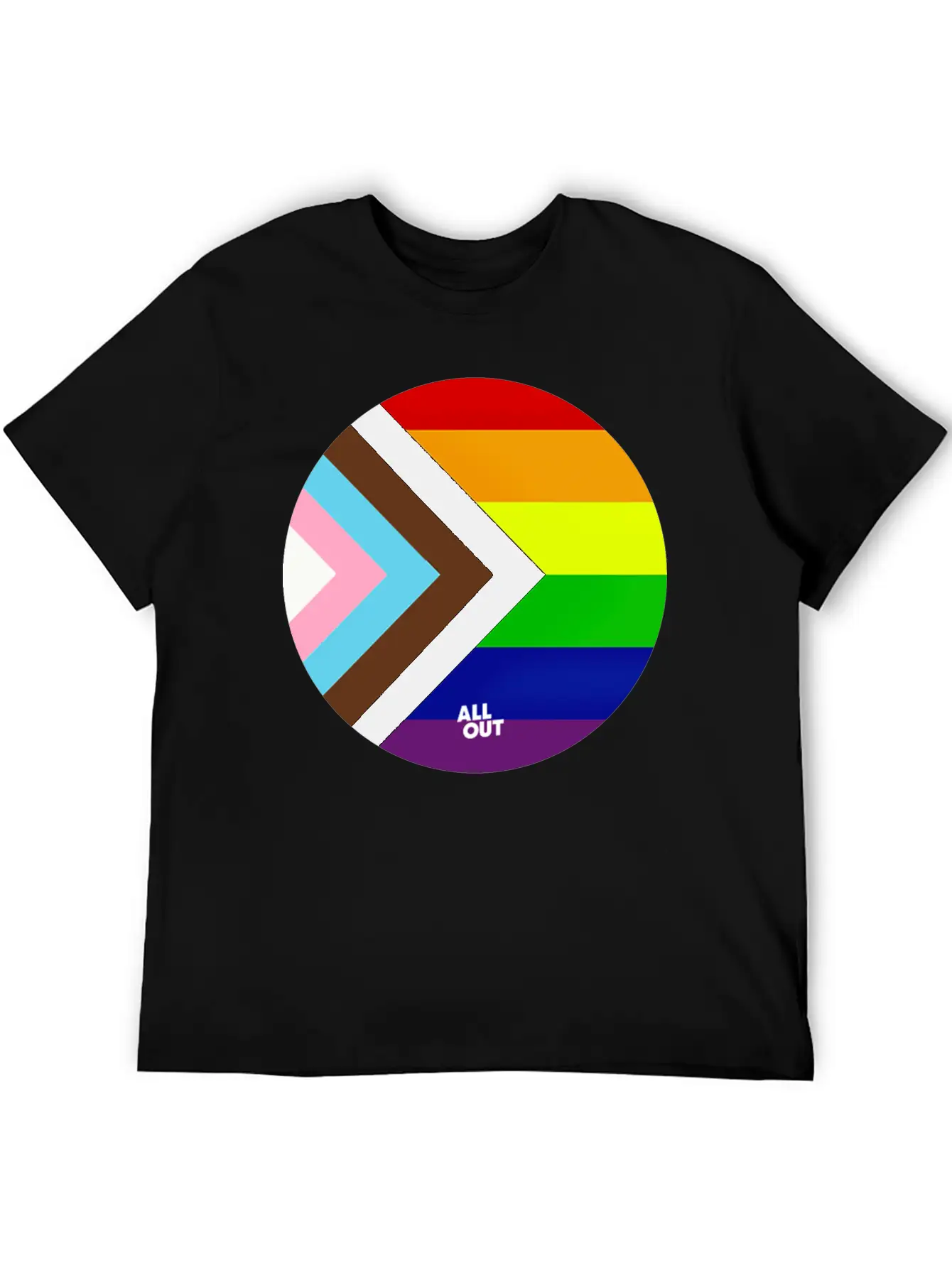 Progress Pride Flag Comfortable Minimalist Graphic Tee – Summer Style Essential