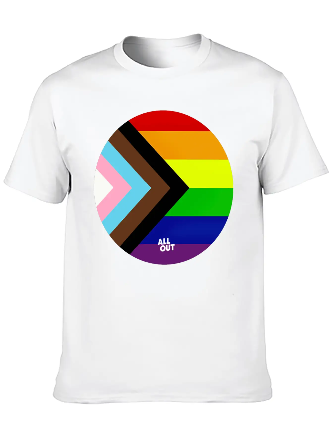 Progress Pride Flag Comfortable Minimalist Graphic Tee – Summer Style Essential