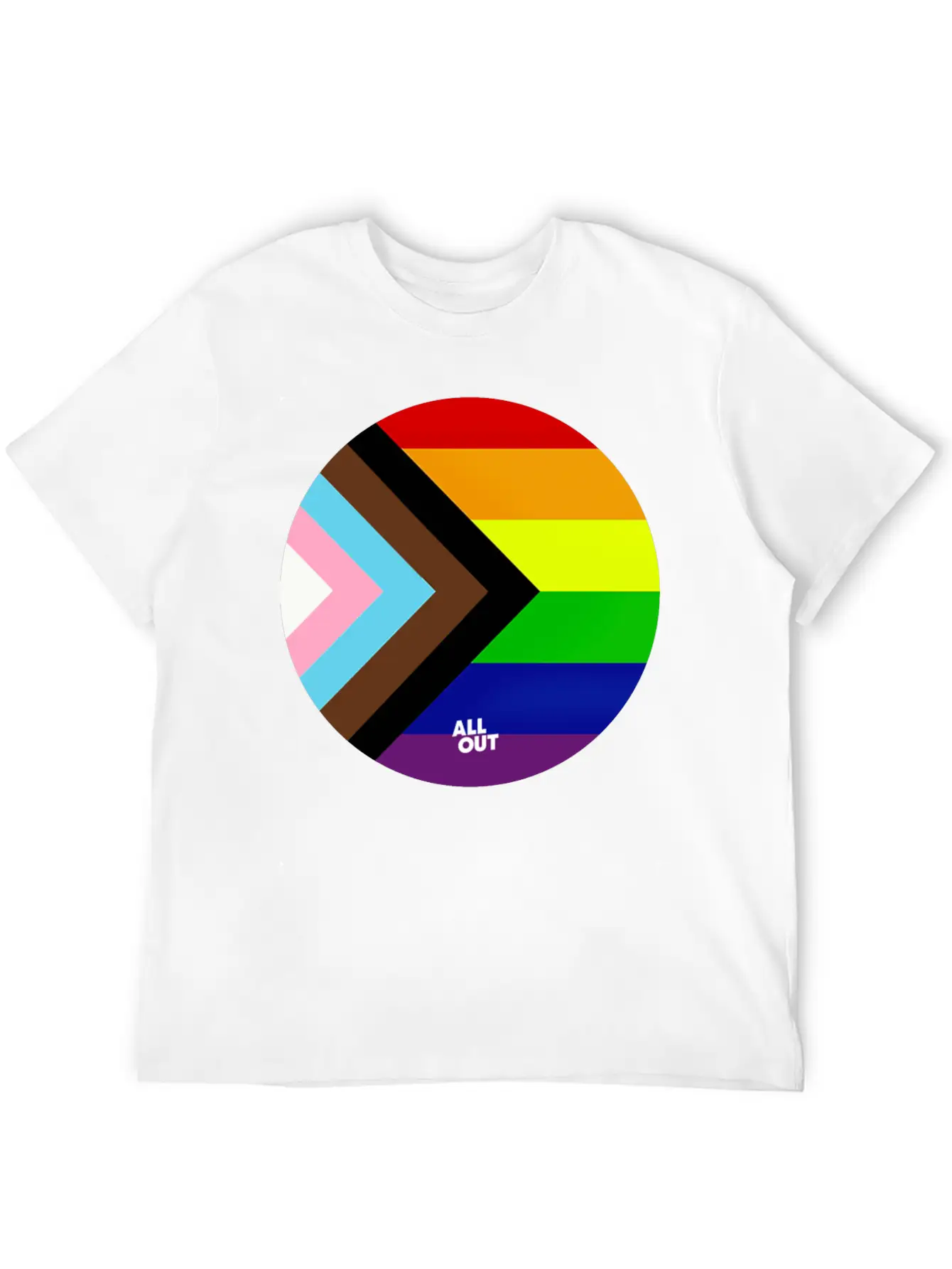 Progress Pride Flag Comfortable Minimalist Graphic Tee – Summer Style Essential
