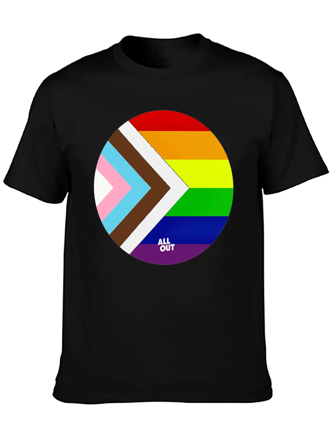 Progress Pride Flag Comfortable Minimalist Graphic Tee – Summer Style Essential