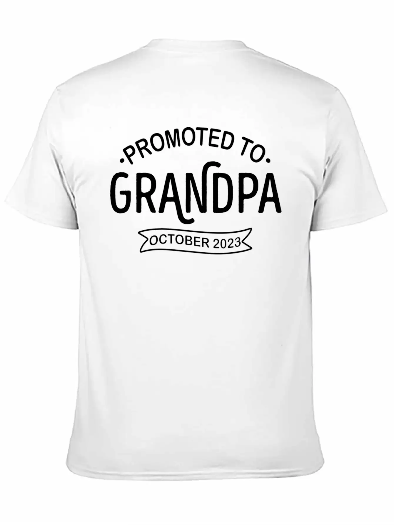 Promoted To Grandpa October 2023 Pregnancy Stylish Everyday T-Shirt – Unisex Basic Cotton Tee