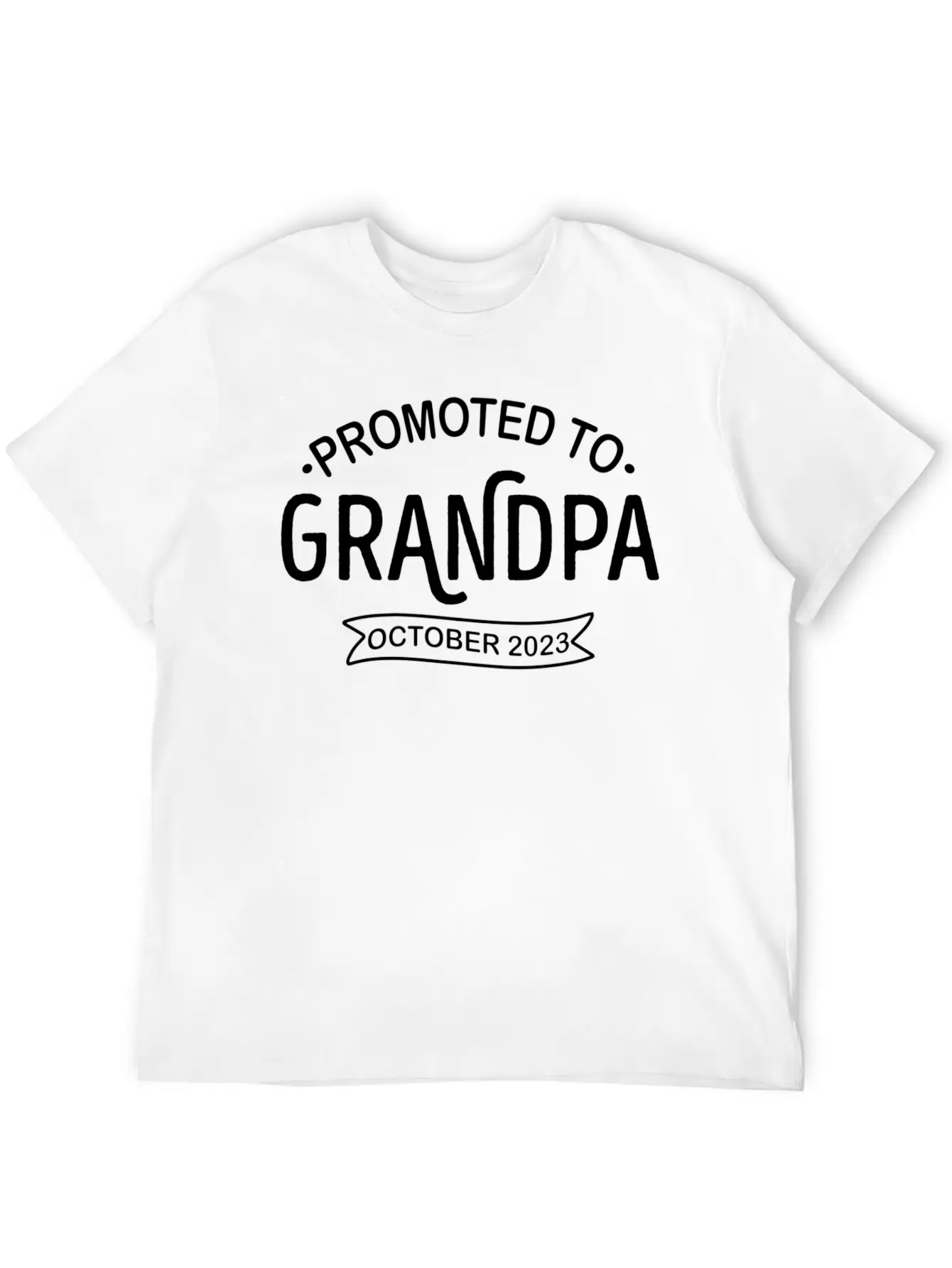 Promoted To Grandpa October 2023 Pregnancy Stylish Everyday T-Shirt – Unisex Basic Cotton Tee