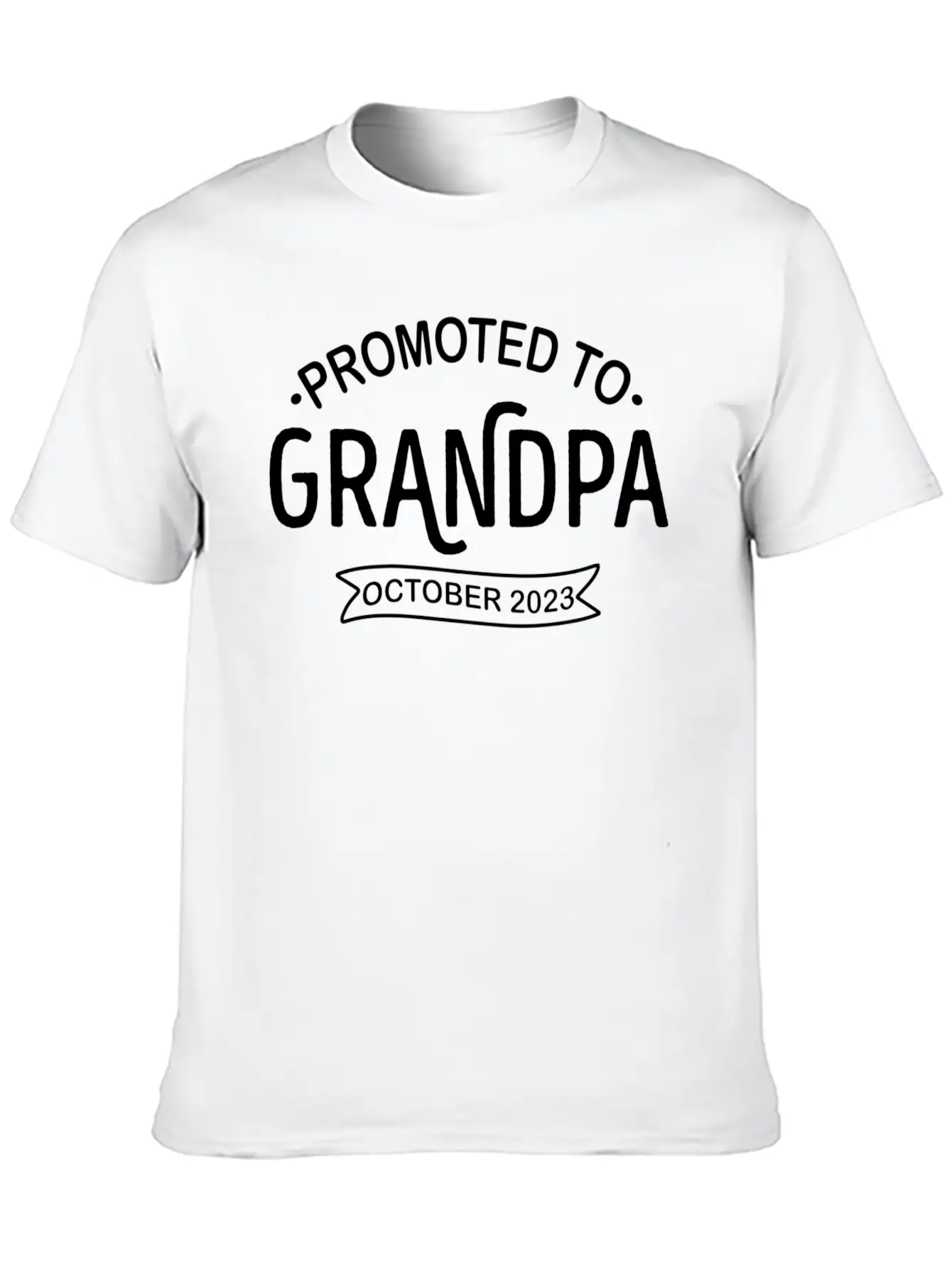 Promoted To Grandpa October 2023 Pregnancy Stylish Everyday T-Shirt – Unisex Basic Cotton Tee