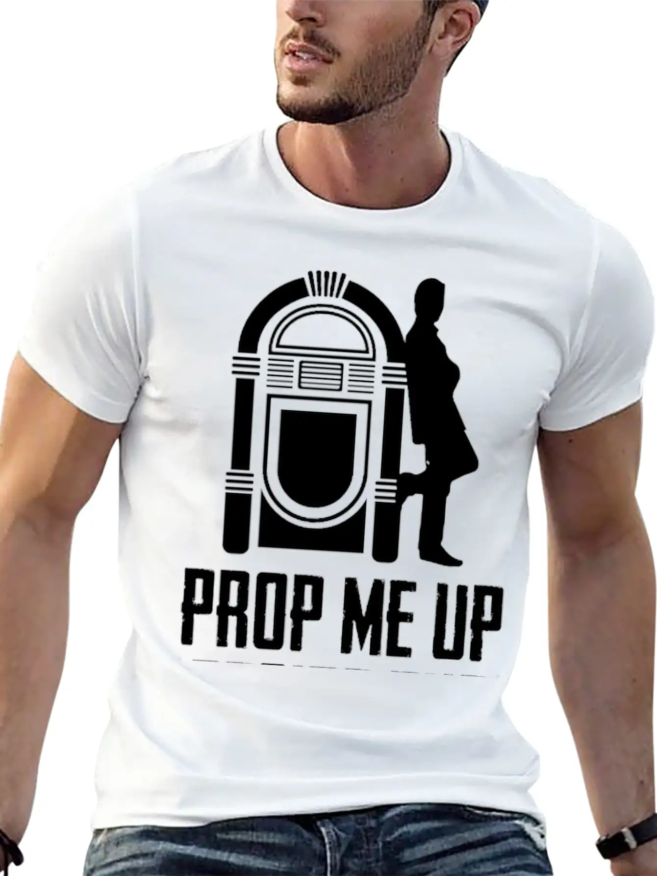Prop Me Up Beside The Jukebox If I Die Music Unisex Short Sleeve Soft Cotton T-Shirt – Casual Everyday Wear