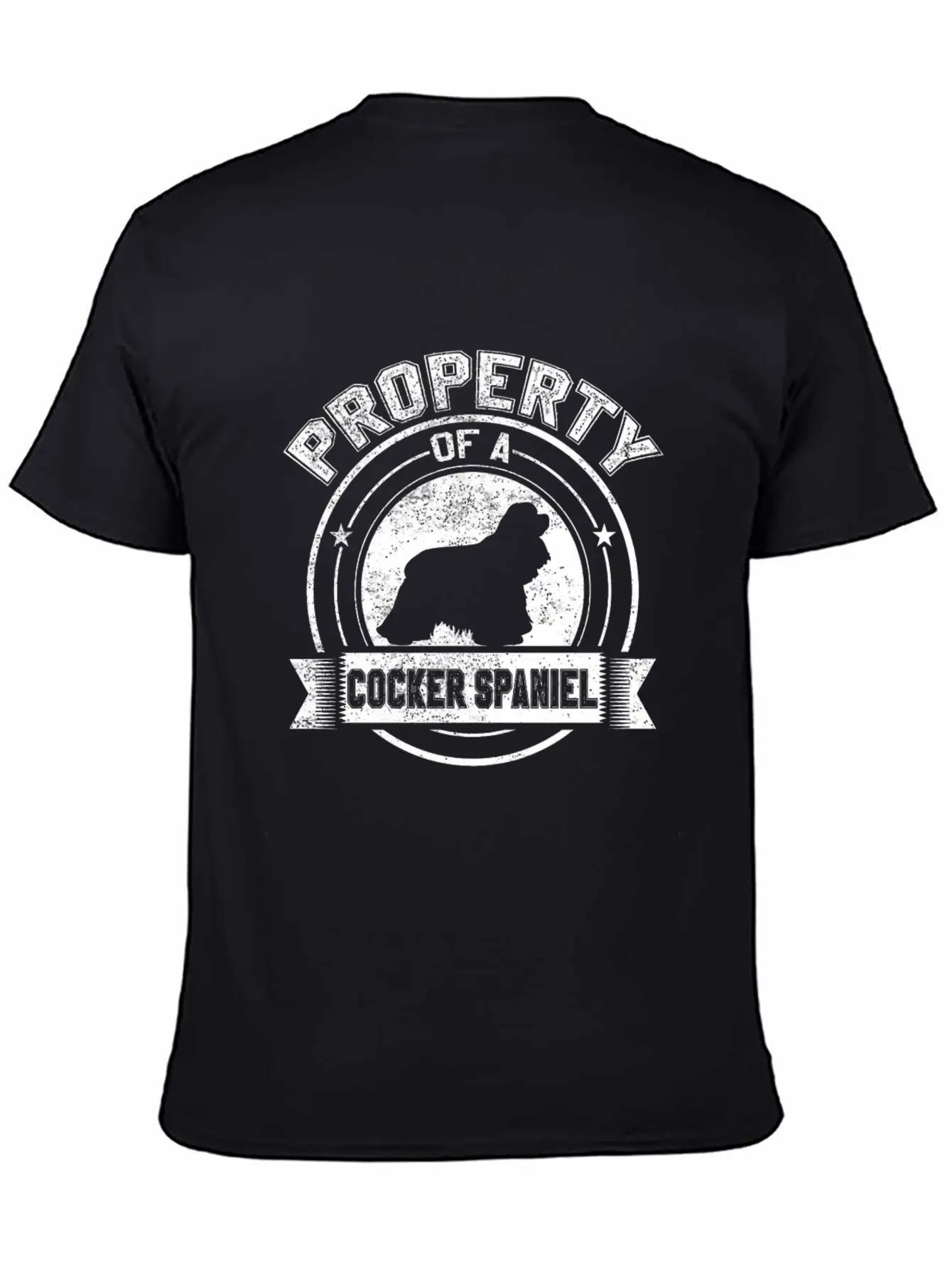 Property Of A Cocker Spaniel Owned By A Cocker Spa Unisex Short Sleeve Soft Cotton T-Shirt – Casual Everyday Wear
