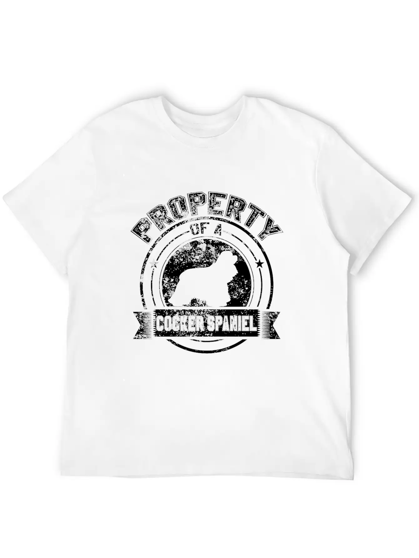 Property Of A Cocker Spaniel Owned By A Cocker Spa Unisex Short Sleeve Soft Cotton T-Shirt – Casual Everyday Wear