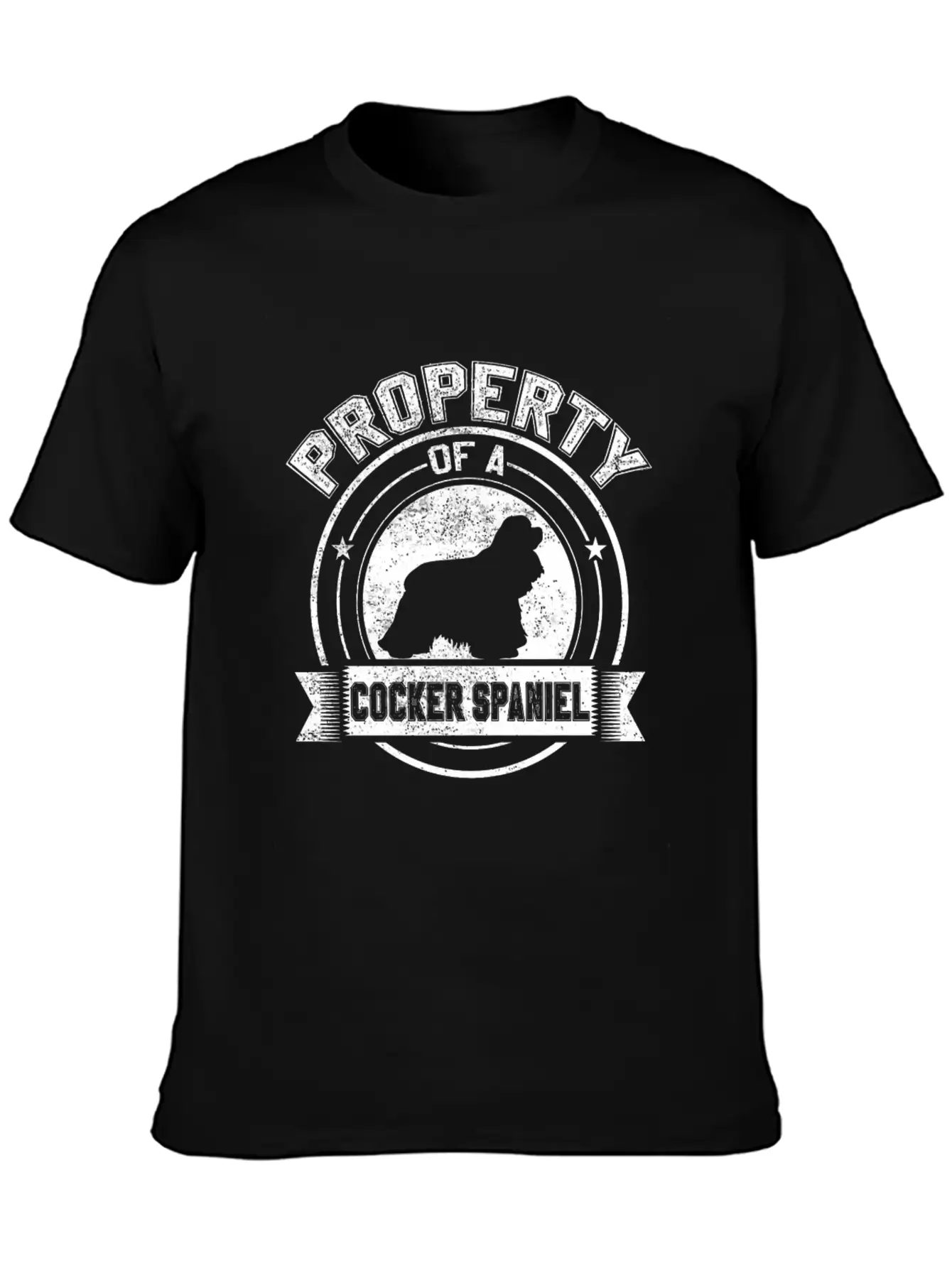 Property Of A Cocker Spaniel Owned By A Cocker Spa Unisex Short Sleeve Soft Cotton T-Shirt – Casual Everyday Wear