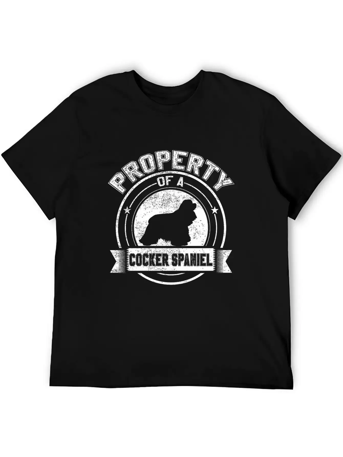 Property Of A Cocker Spaniel Owned By A Cocker Spa Unisex Short Sleeve Soft Cotton T-Shirt – Casual Everyday Wear