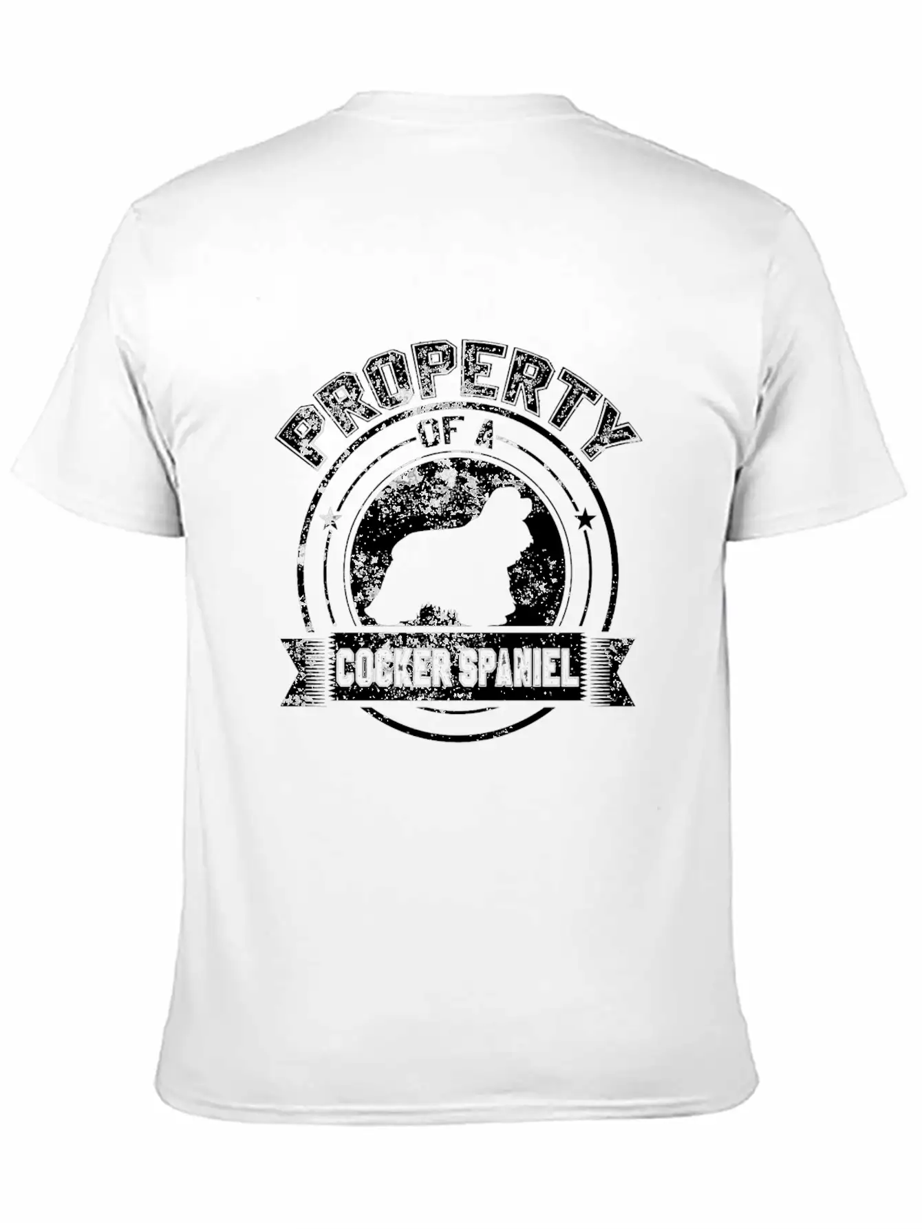 Property Of A Cocker Spaniel Owned By A Cocker Spa Unisex Short Sleeve Soft Cotton T-Shirt – Casual Everyday Wear
