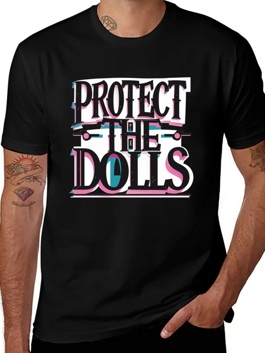 Protect The Dolls Comfortable Minimalist Graphic Tee – Summer Style Essential