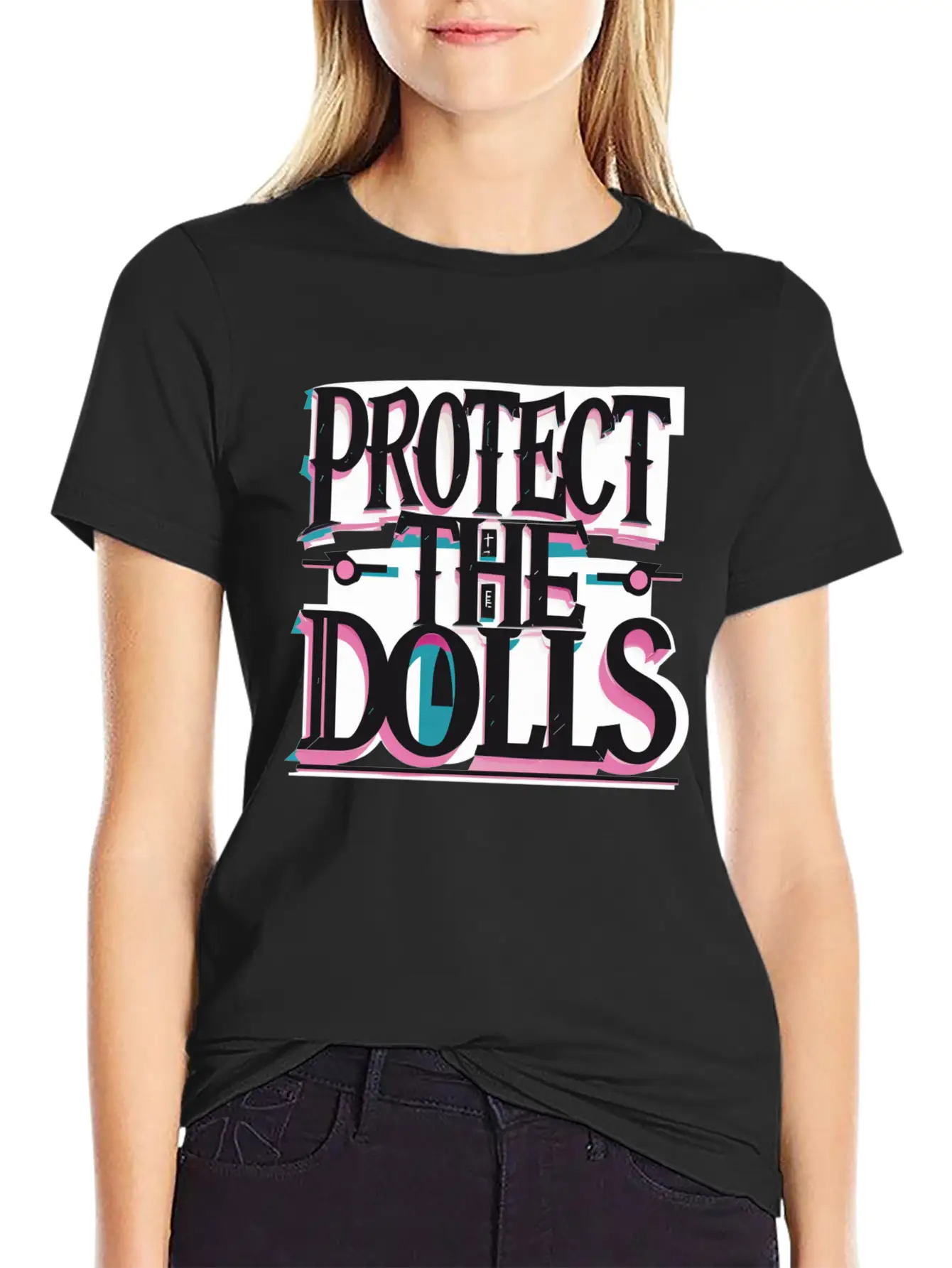 Protect The Dolls Comfortable Minimalist Graphic Tee – Summer Style Essential