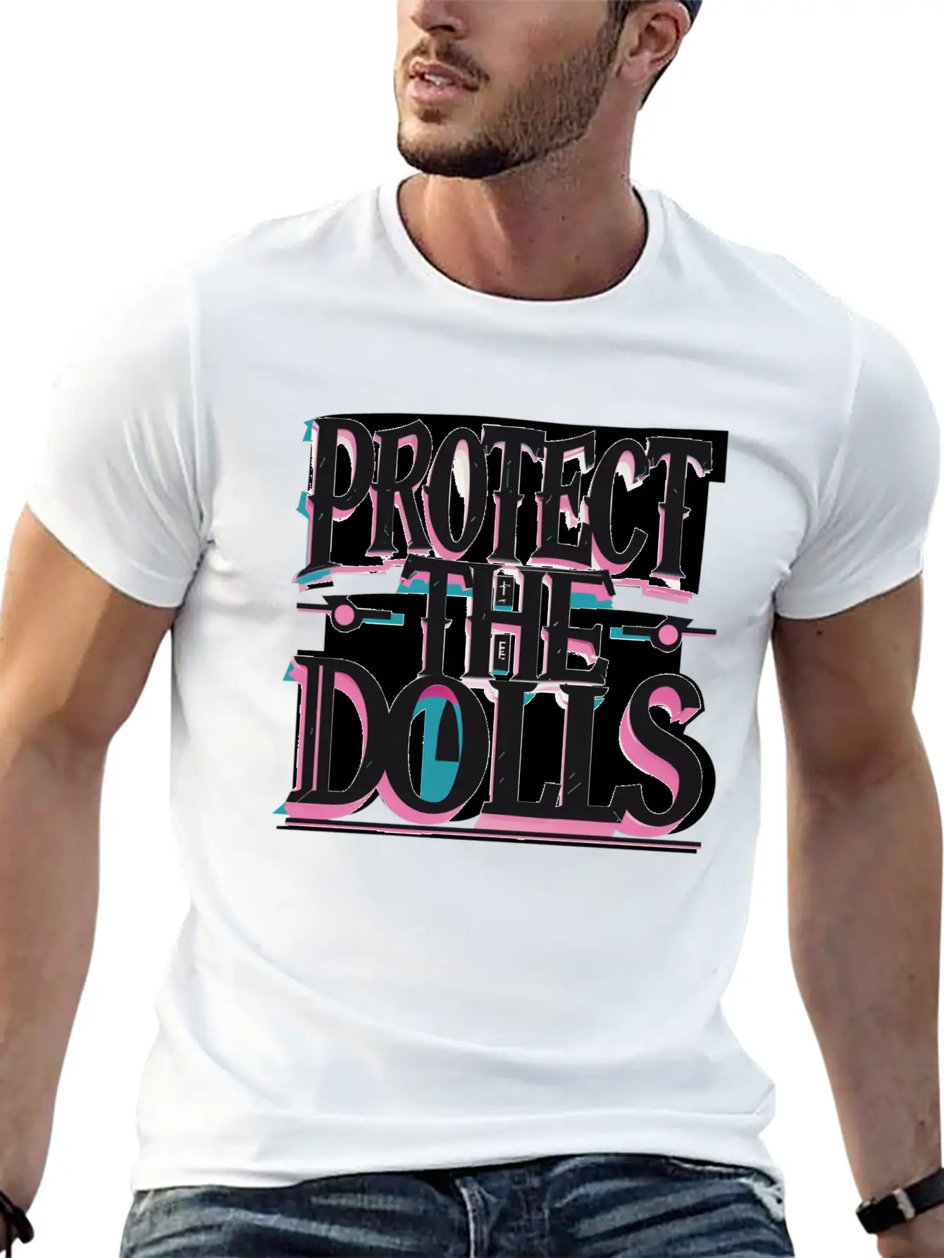 Protect The Dolls Comfortable Minimalist Graphic Tee – Summer Style Essential