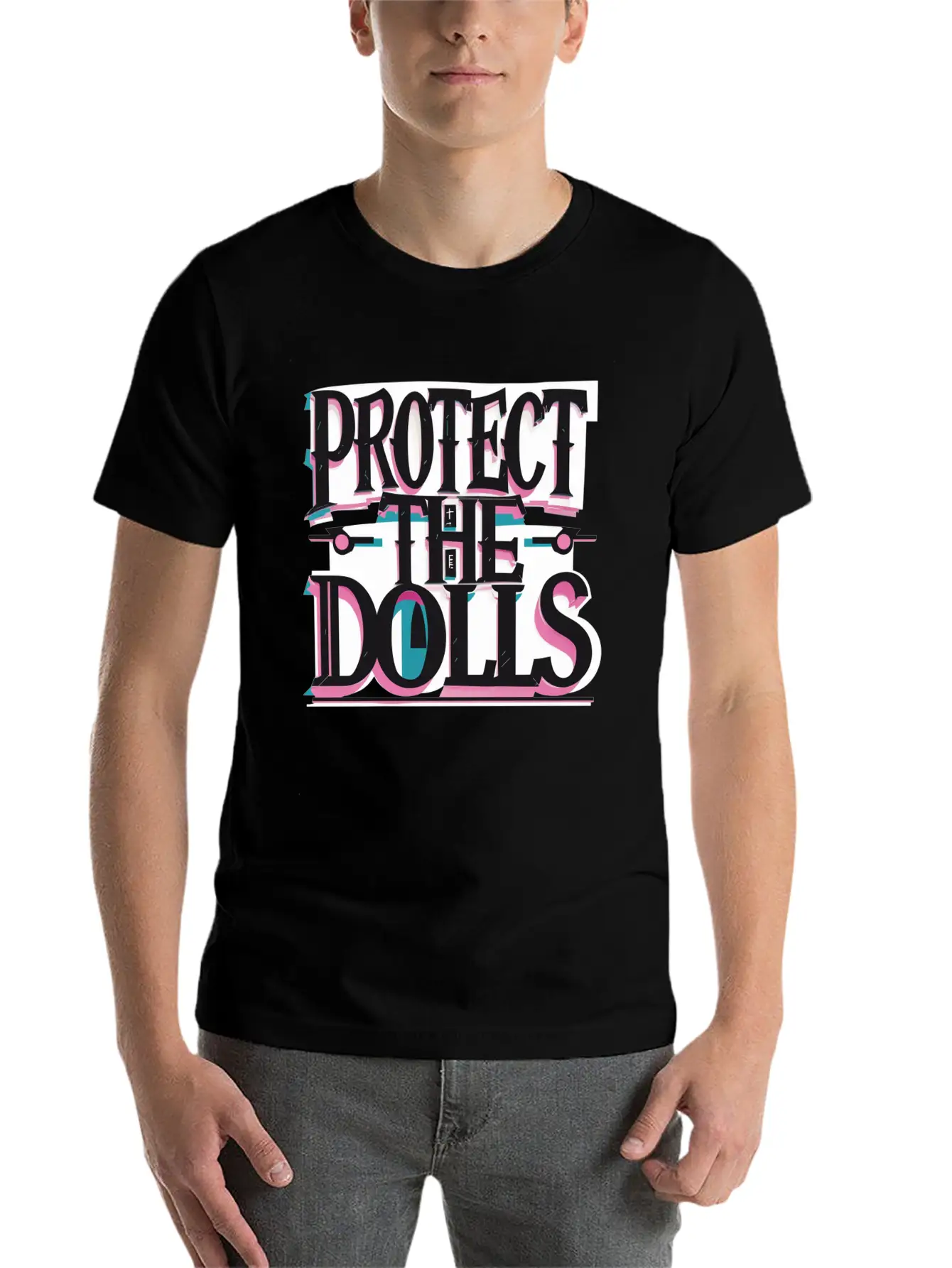 Protect The Dolls Comfortable Minimalist Graphic Tee – Summer Style Essential
