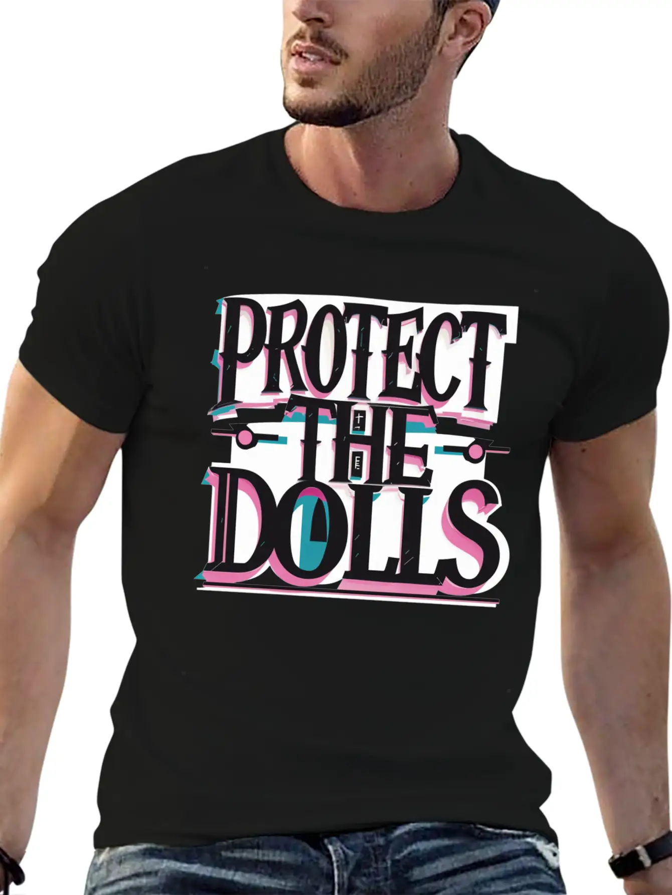 Protect The Dolls Comfortable Minimalist Graphic Tee – Summer Style Essential