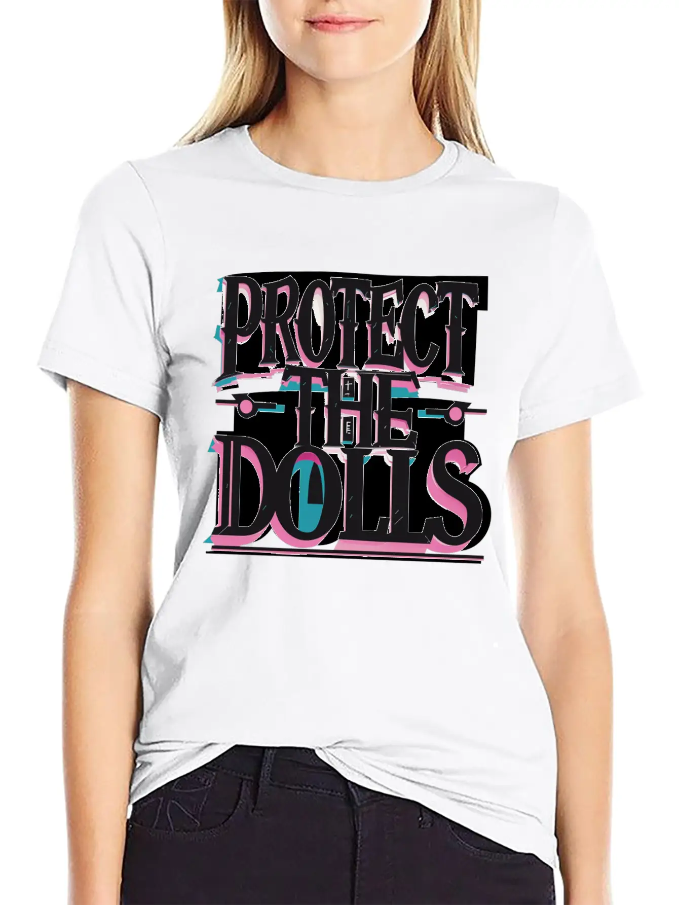 Protect The Dolls Comfortable Minimalist Graphic Tee – Summer Style Essential