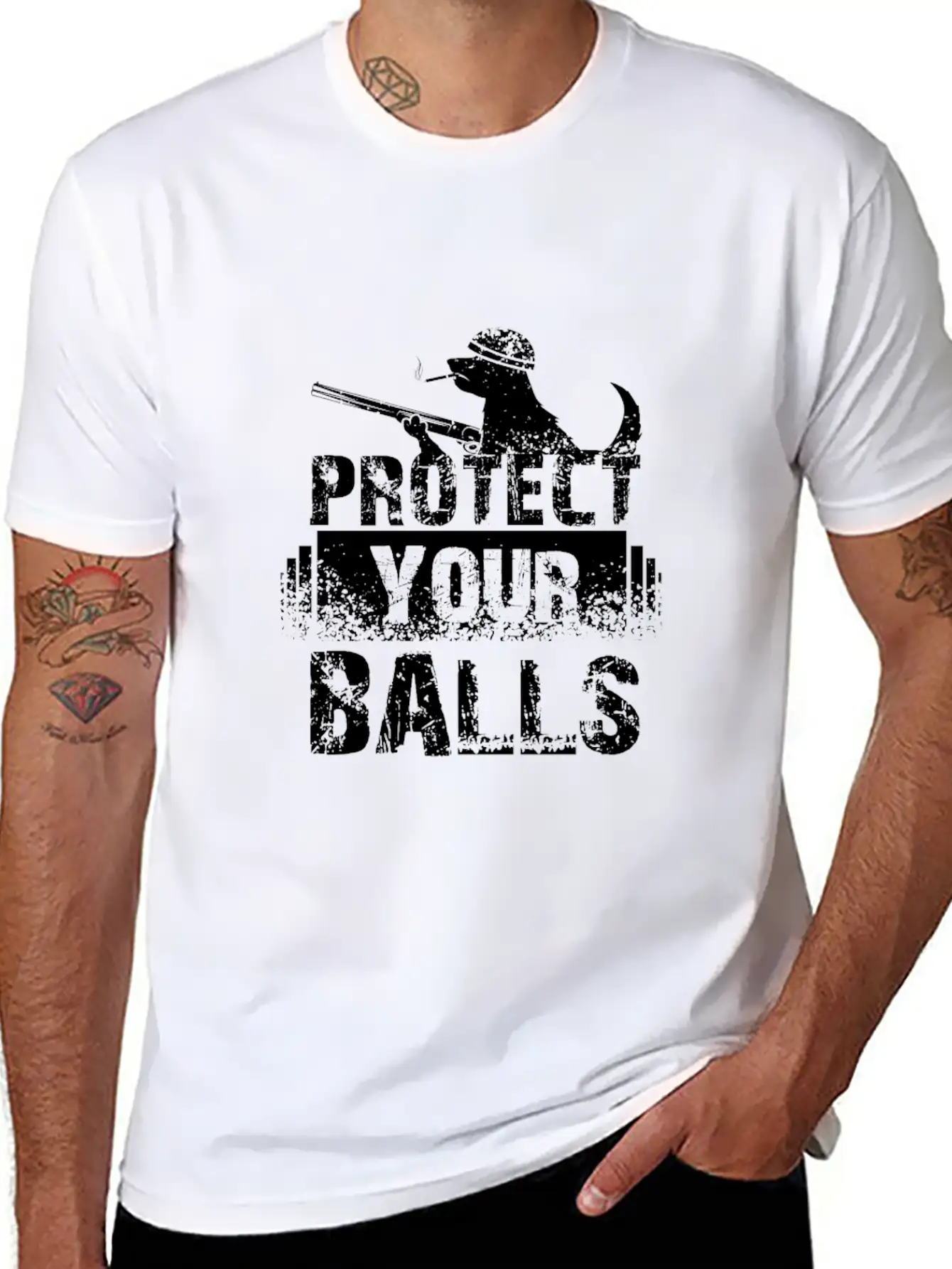 Protect Your Balls Timeless Short Sleeve Tee – Comfy And Minimalist Design