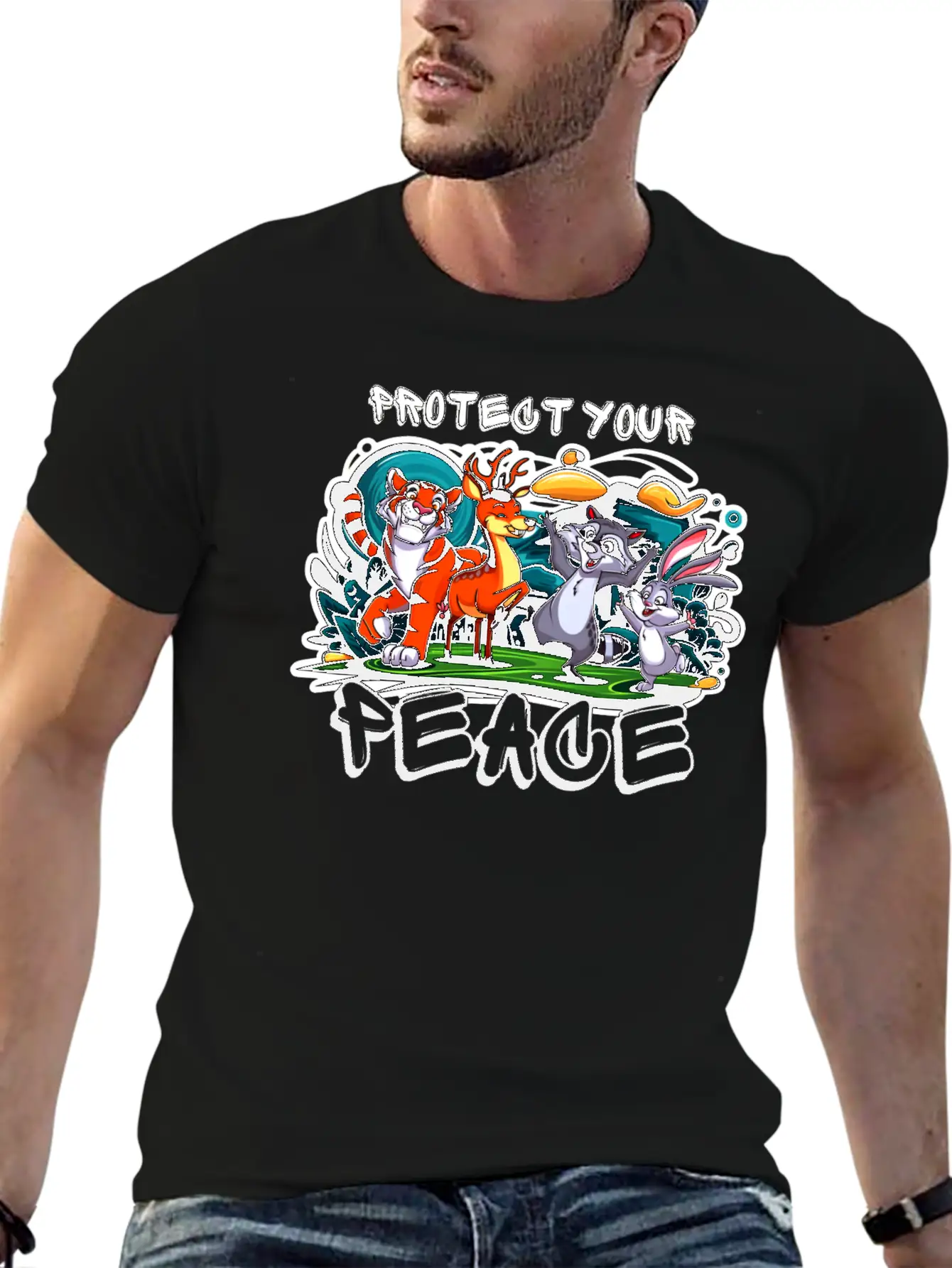 Protect Your Peace Unisex Short Sleeve Soft Cotton T-Shirt – Casual Everyday Wear