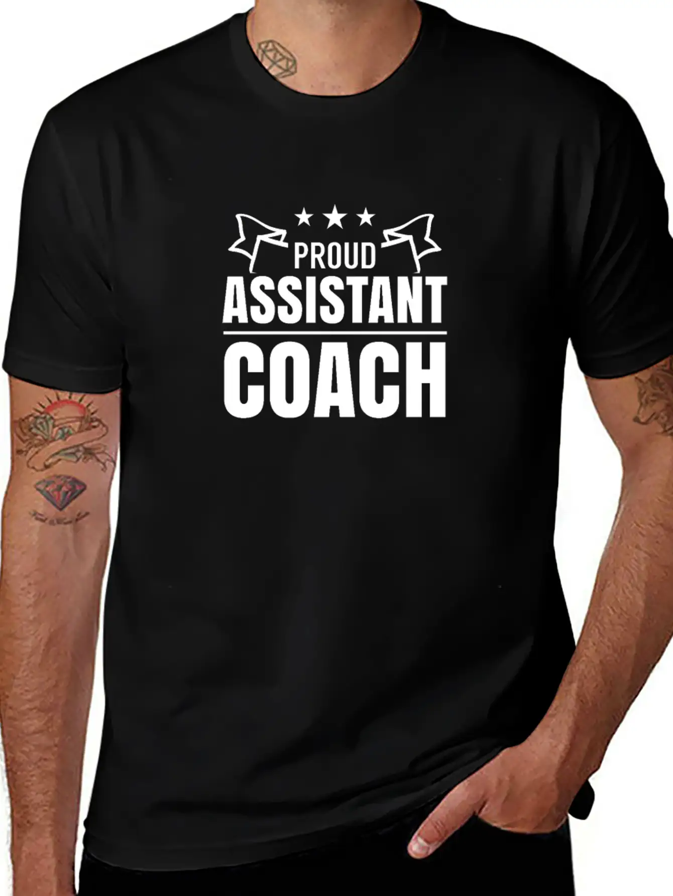 Proud Assistant Coach Co-Trainer Trainer Teacher Stylish Everyday T-Shirt – Unisex Basic Cotton Tee